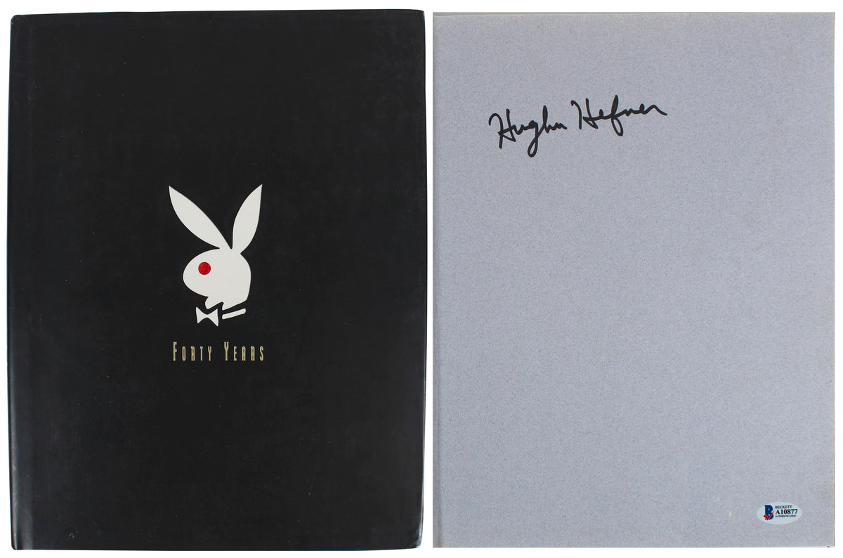 Hugh Hefner Signed Playboy - 40 Years: Pictorial History Hard Cover Book BAS LOA