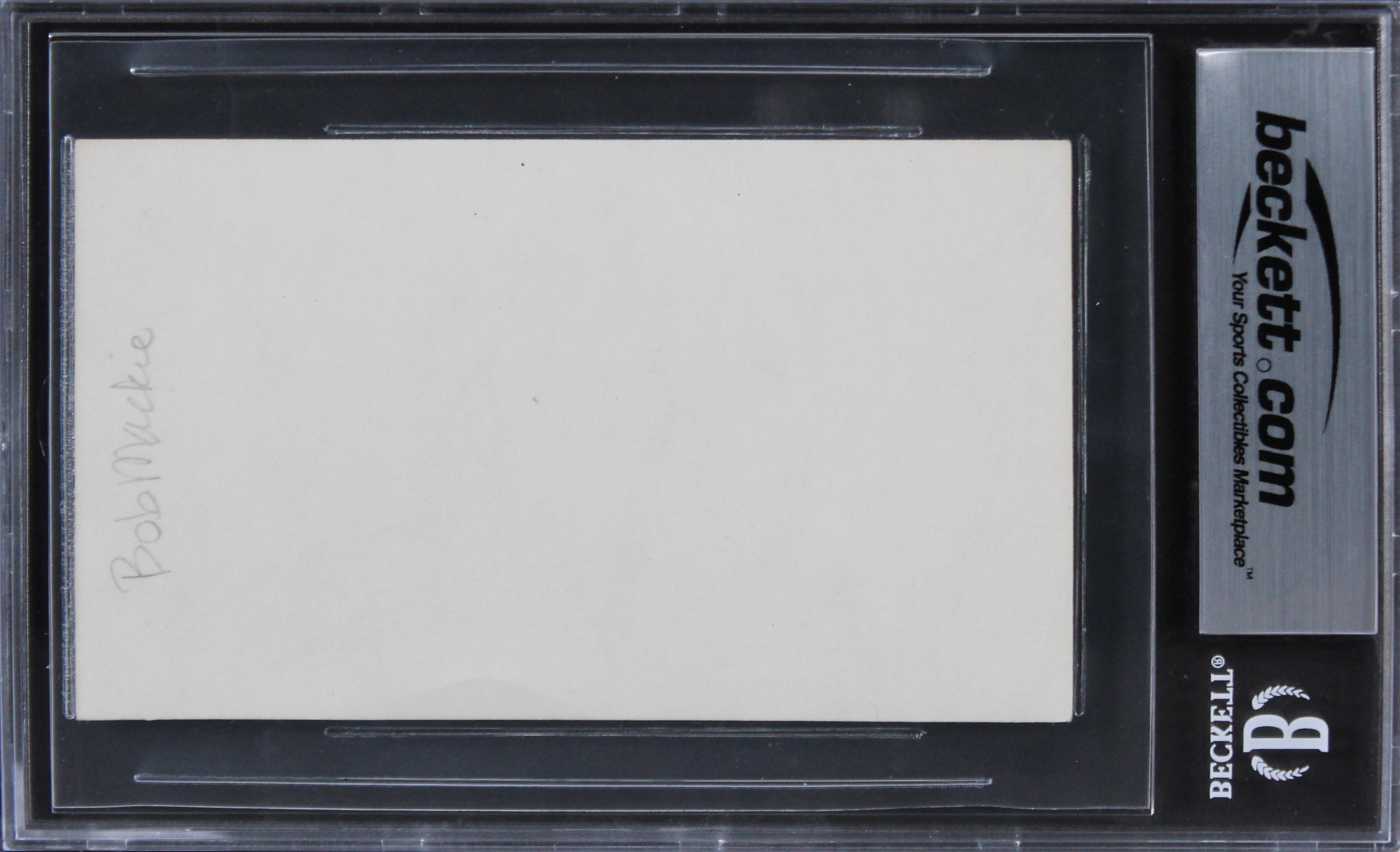 Bob Mackie Fashion Designer Authentic Signed 3x5 Index Card BAS Slabbed
