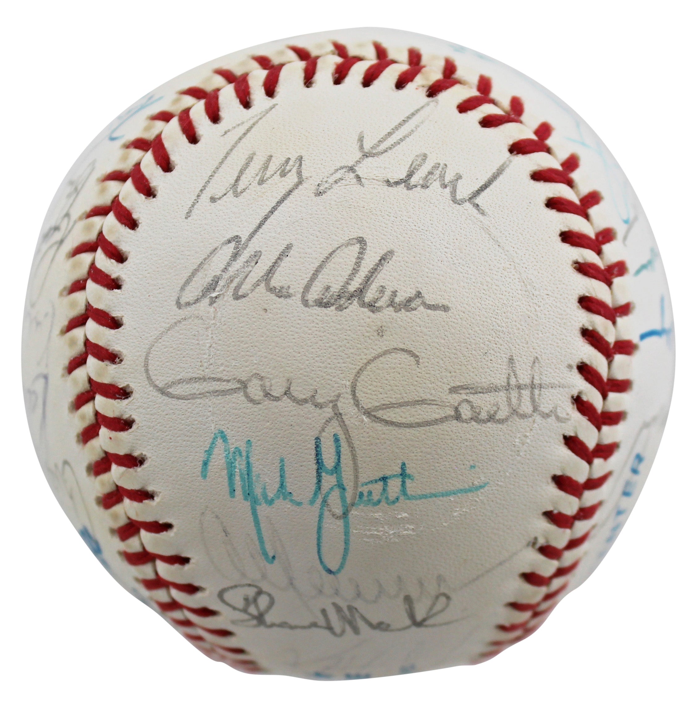 1990 Twins (32) Puckett, Hrbek, Kelly Authentic Signed Oal Baseball BAS #AA03220