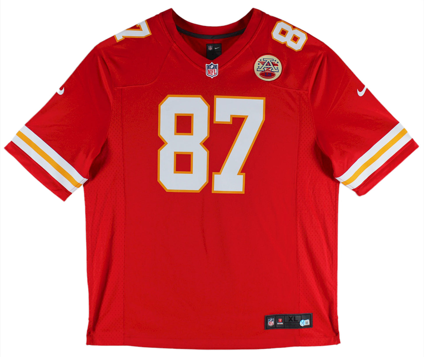 Chiefs Travis Kelce Authentic Signed Red Nike Game Jersey w/ Silver Sig BAS Wit