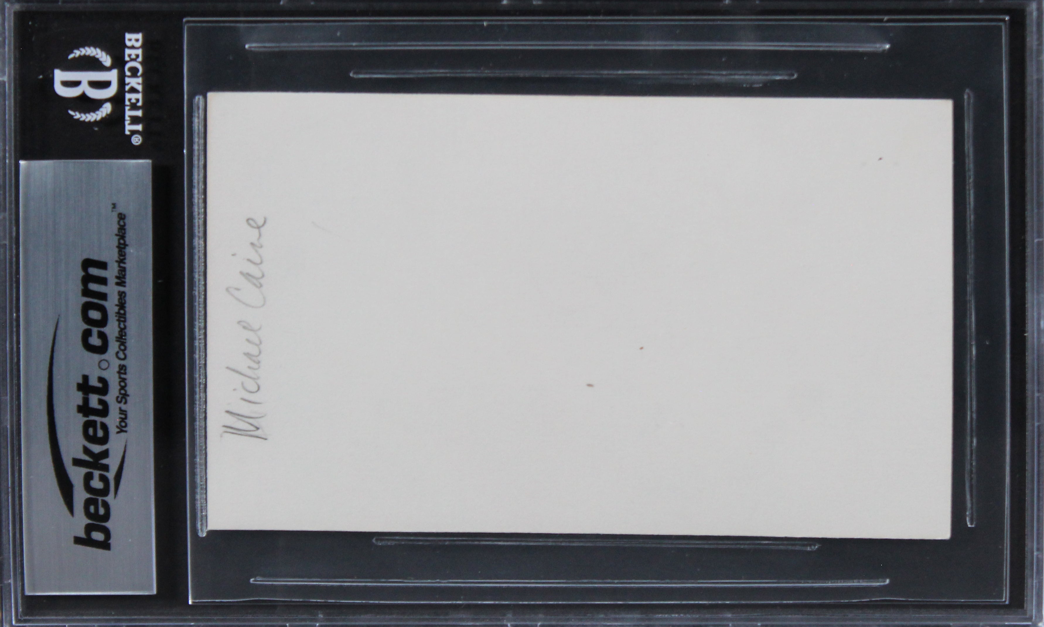 Michael Caine Batman The Dark Knight Authentic Signed 3x5 Index Card BAS Slab 2