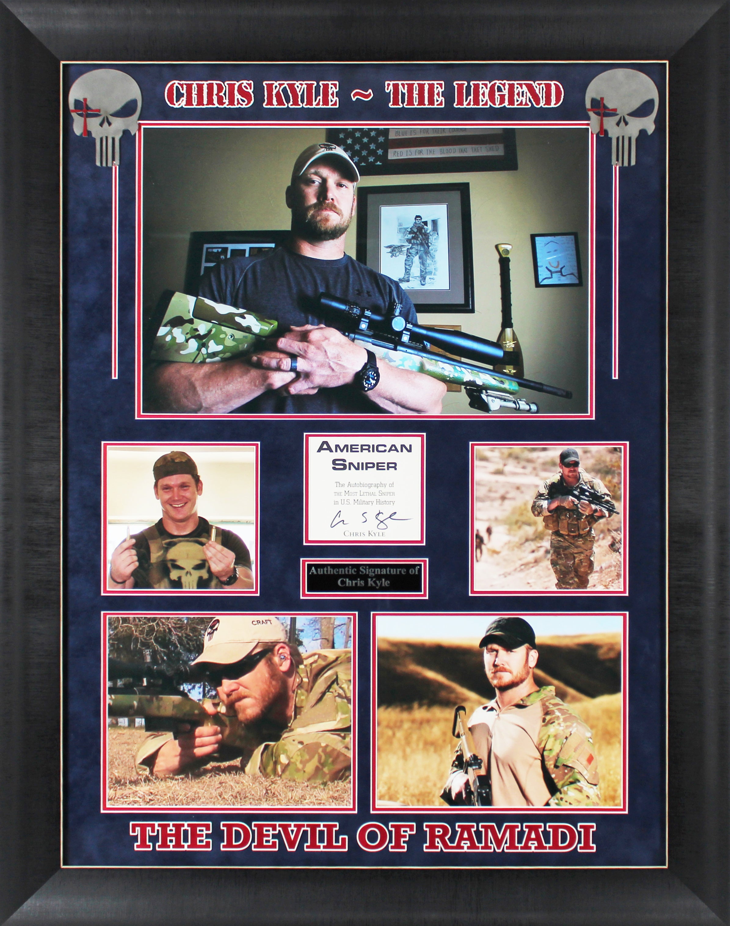 Chris Kyle Authentic Signed & Framed 4x4 Cut Signature JSA #YY31843