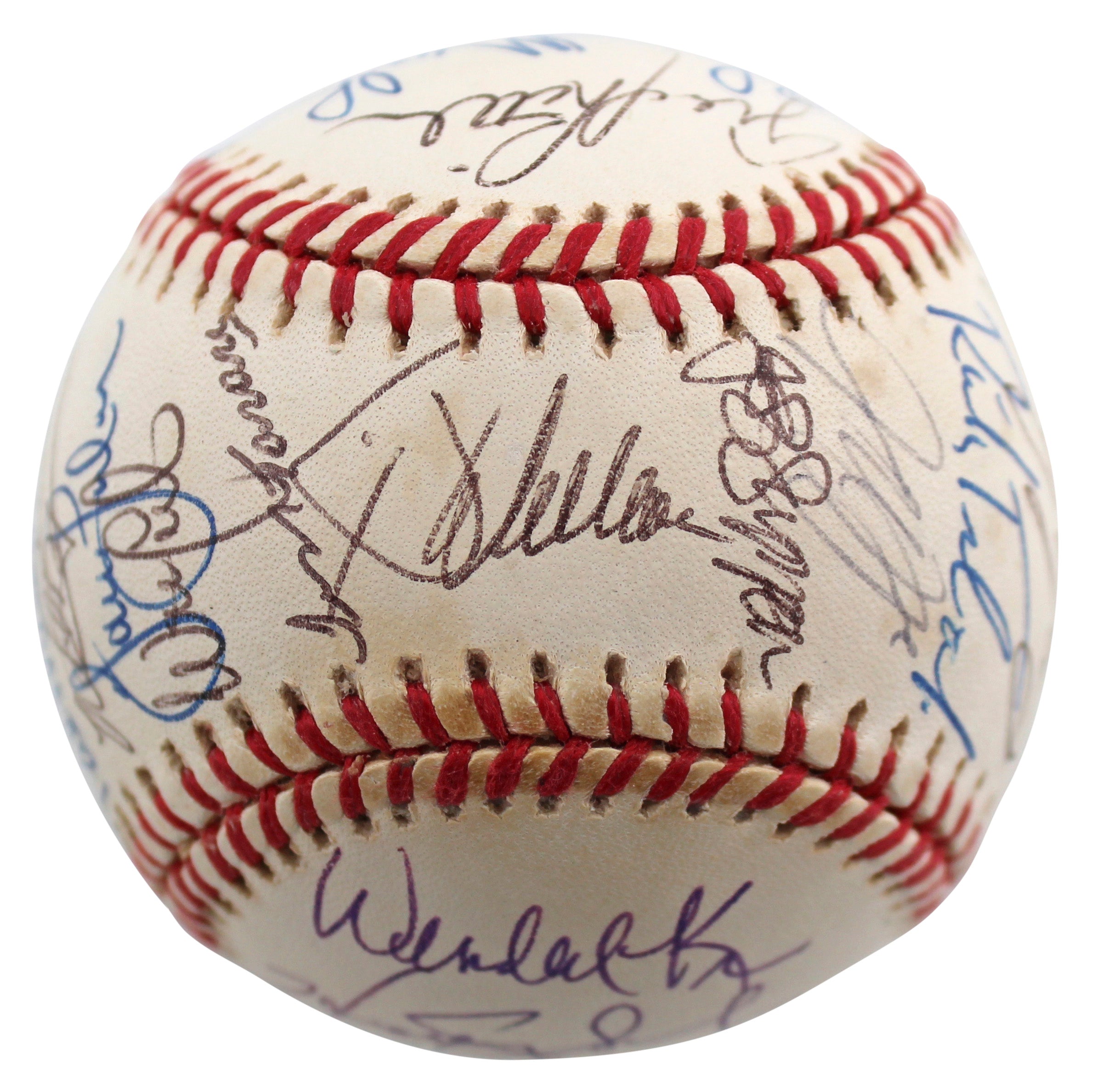 1997 Red Sox (35) Rice, Wakefield, Garciaparra Signed Oal Baseball BAS #AA03197