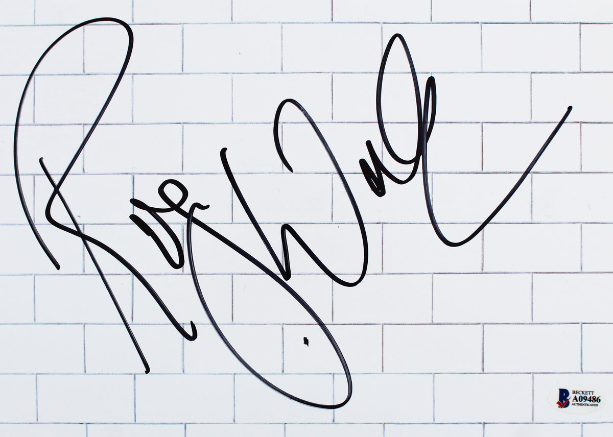 Roger Waters Pink Floyd Signed The Wall Album Cover W/ Vinyl BAS #A09486