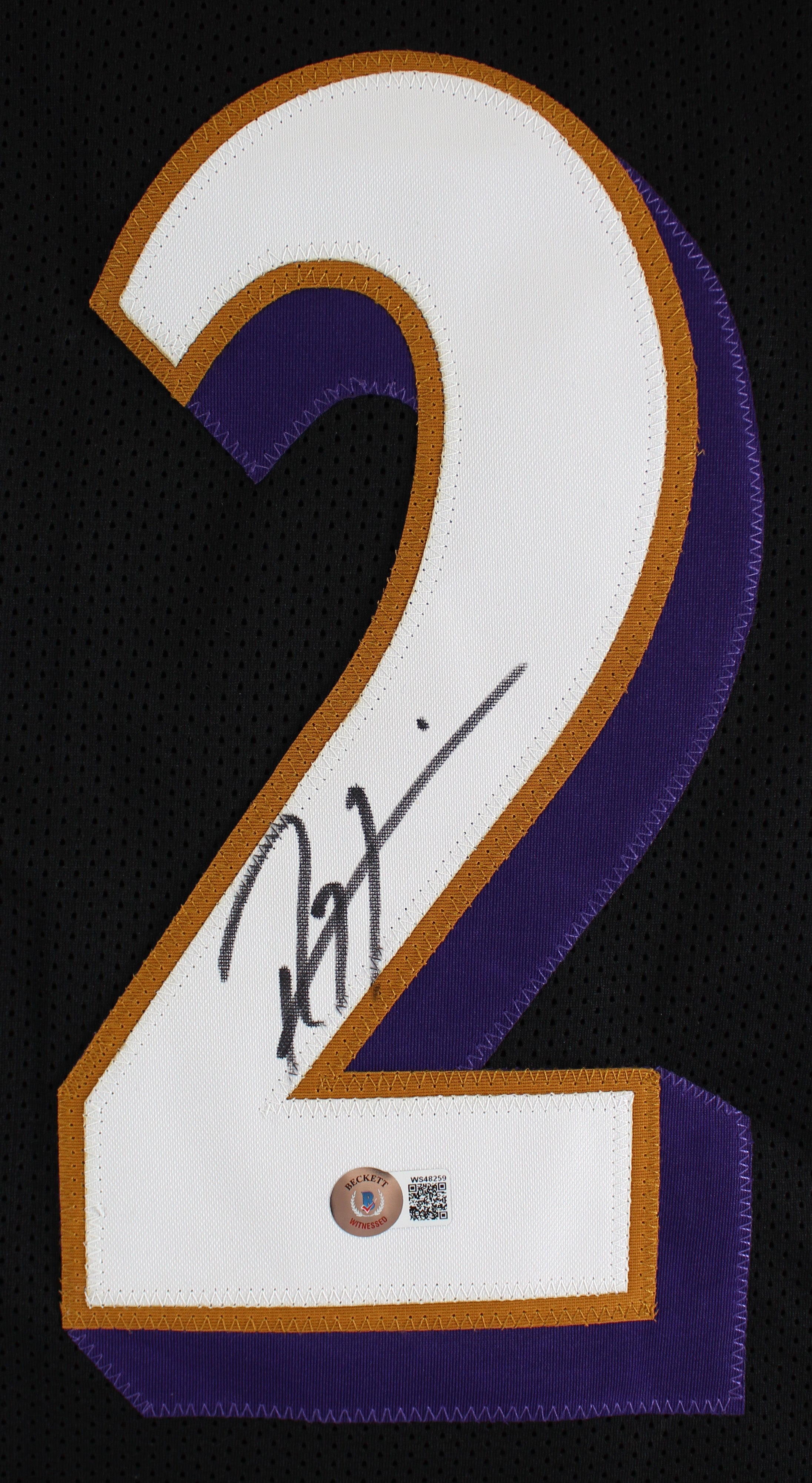 Ray Lewis Authentic Signed Black Pro Style Jersey Autographed PSA Or BAS Wit