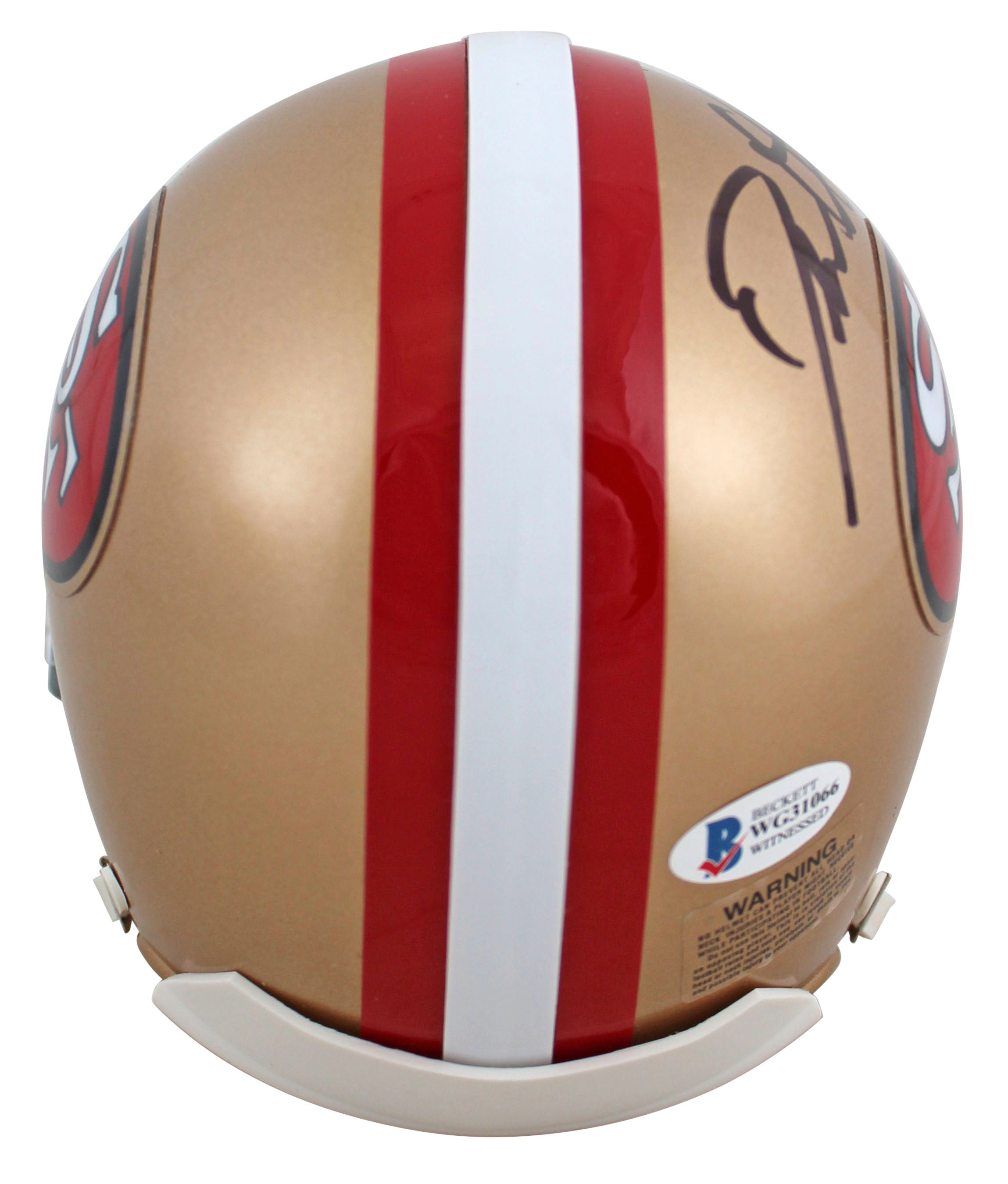 49ers Deion Sanders Authentic Signed 64-95 Throwback Rep Mini Helmet BAS Witness