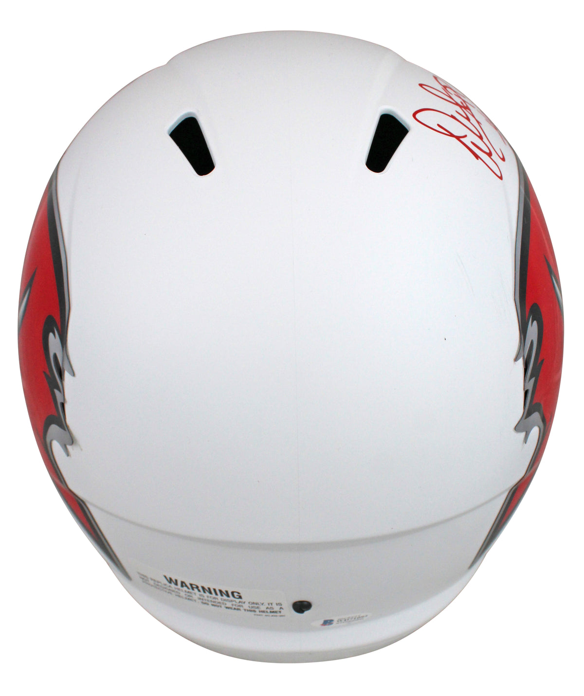 Buccaneers Warren Sapp "HOF 13" Signed Flat White Full Size Speed Rep Helmet BAS