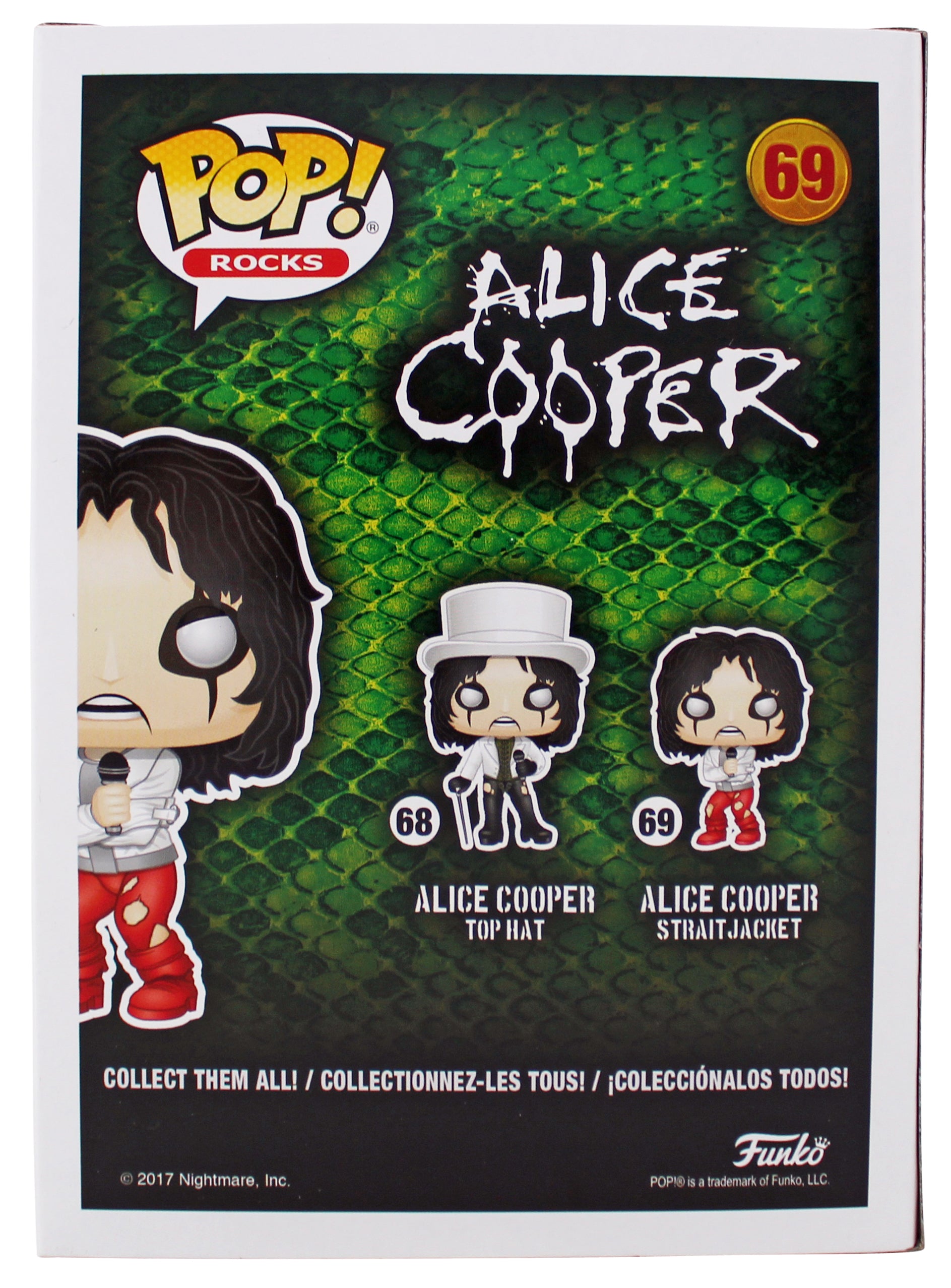 Alice Cooper Authentic Signed #69 Funko Pop Vinyl Figure BAS Witnessed #1W793338