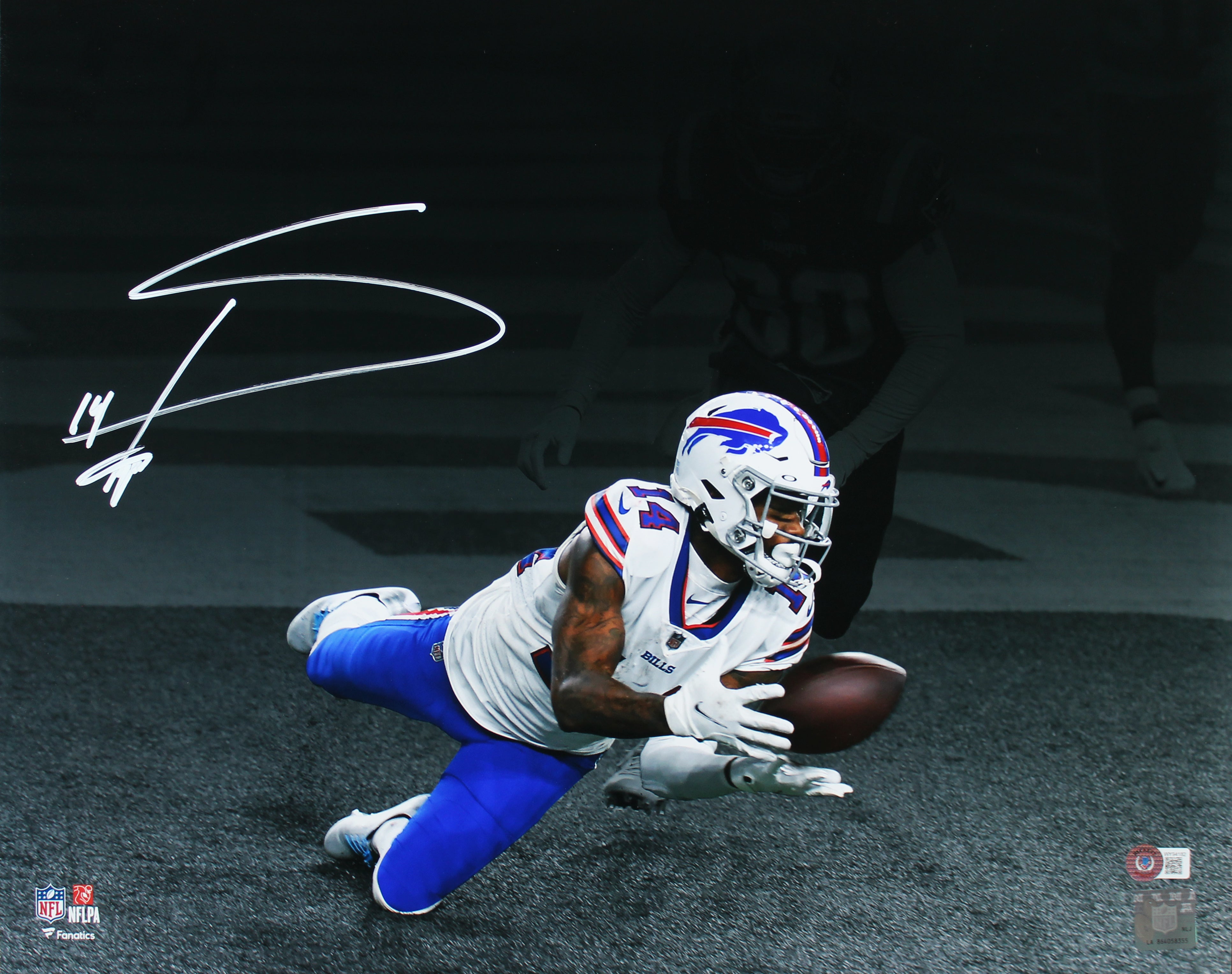 Bills Stefon Diggs Authentic Signed 16x20 Horizontal Blackout Photo BAS Witness