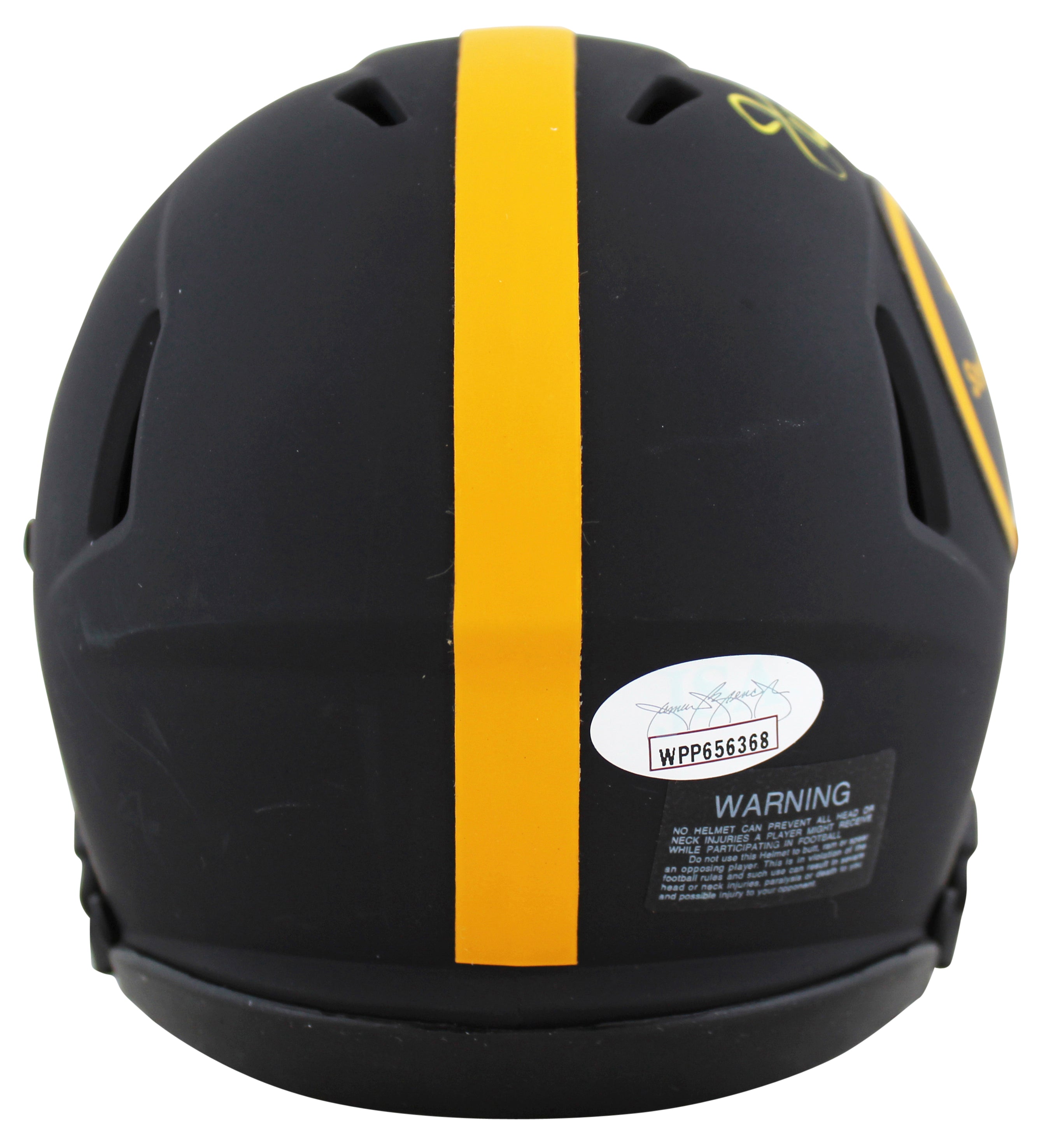 Steelers Jack Lambert "HOF 90" Signed Eclipse Speed Mini Helmet JSA Witness