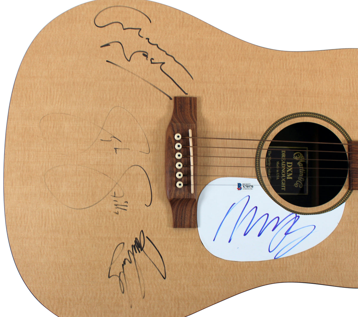 Crosby, Stills, Nash & Young (4) Signed Martin & Co. Acoustic Guitar BAS #X70570