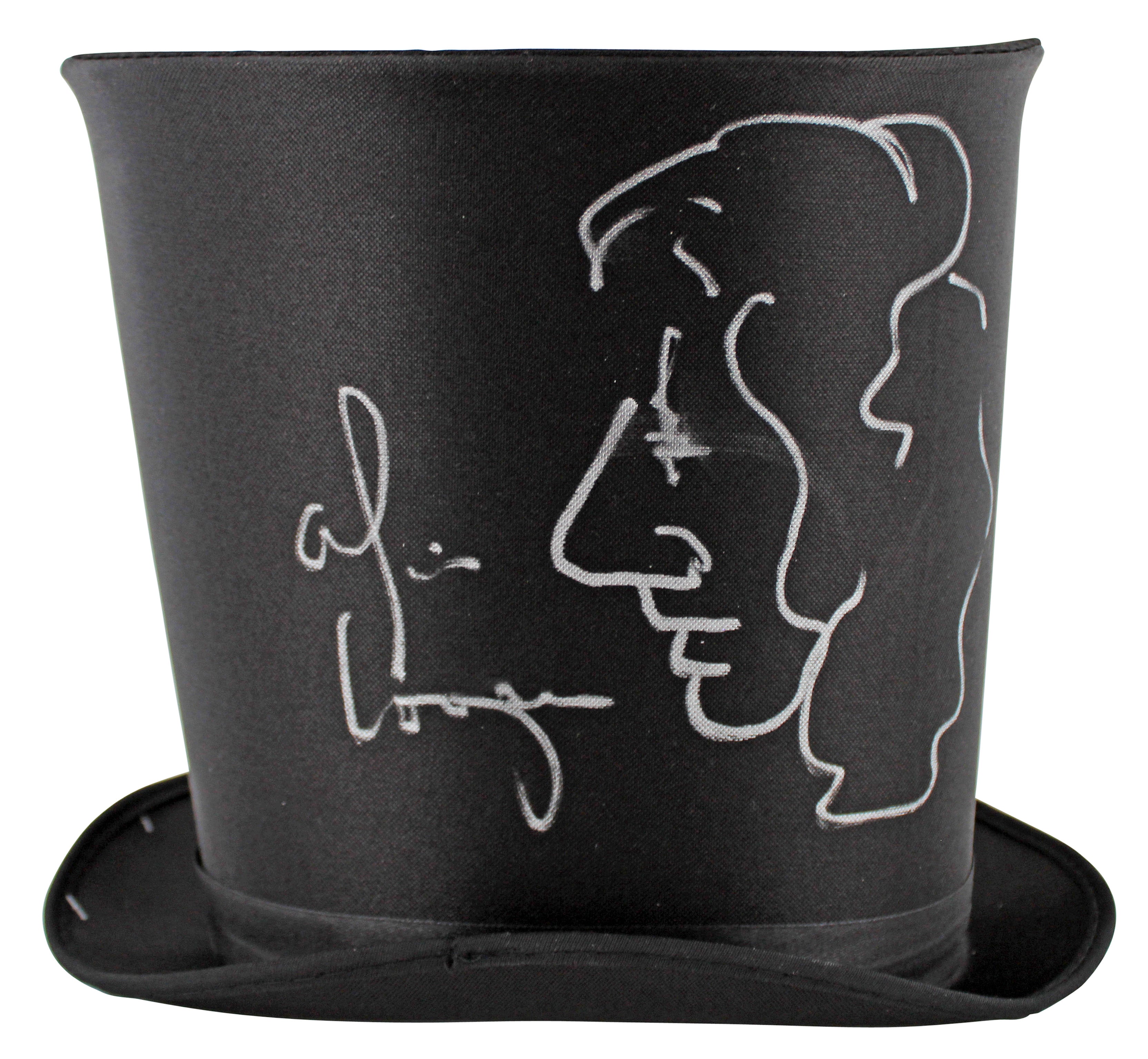 Alice Cooper Signed Costume Top Hat w/ Self Portrait Sketch BAS Wit #1W793472