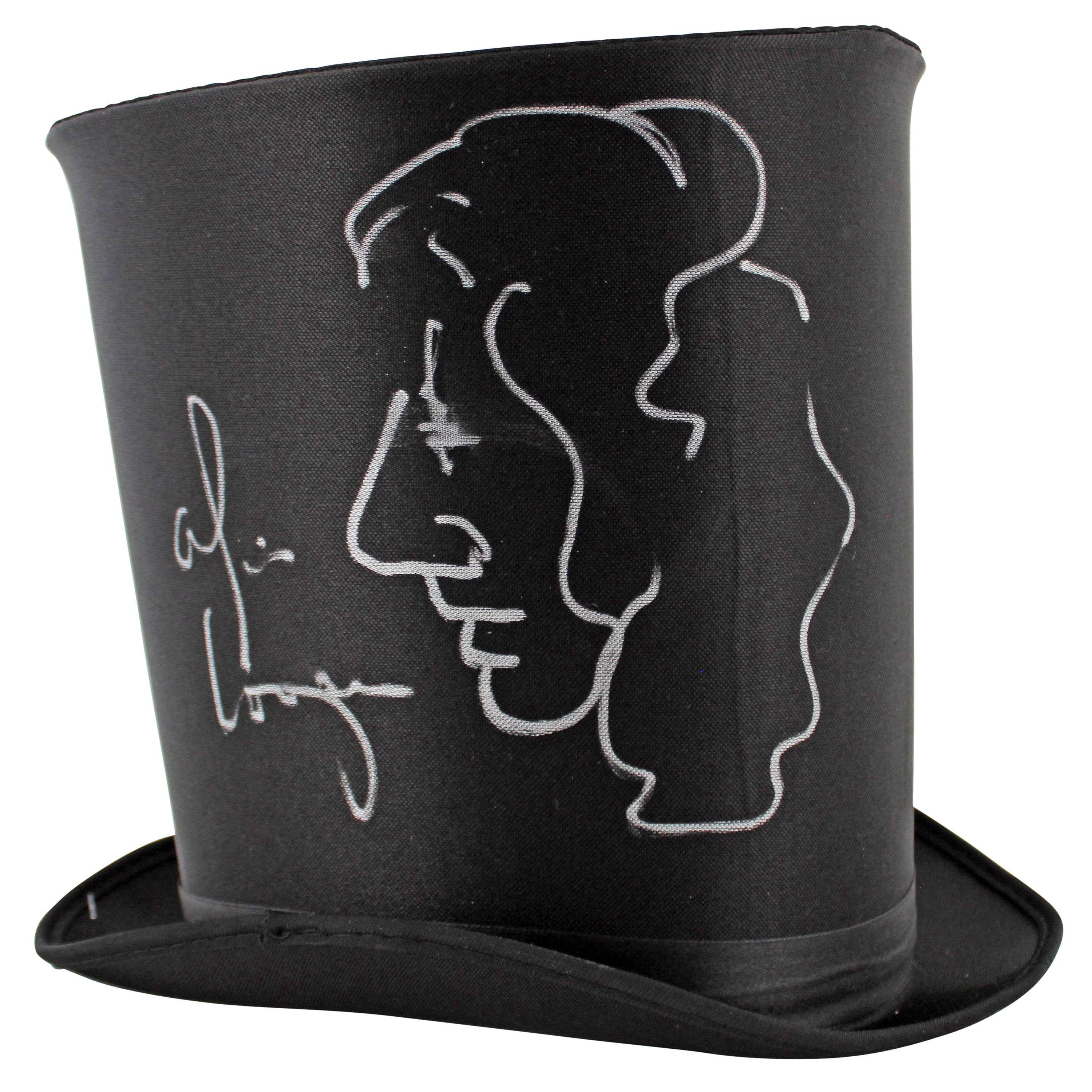 Alice Cooper Signed Costume Top Hat w/ Self Portrait Sketch BAS Wit #1W793472