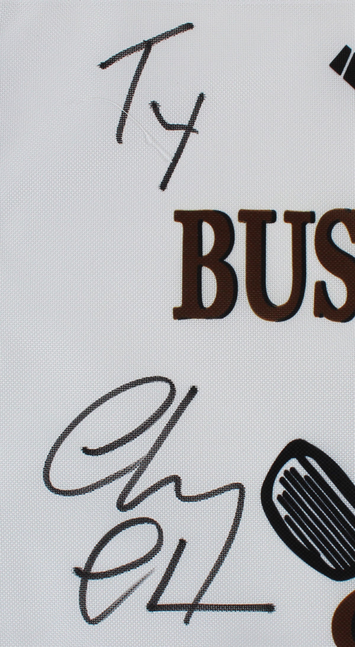 Chevy Chase Caddyshack "Ty" Signed Bushwood Country Club Flag Wit BAS #WZ76675
