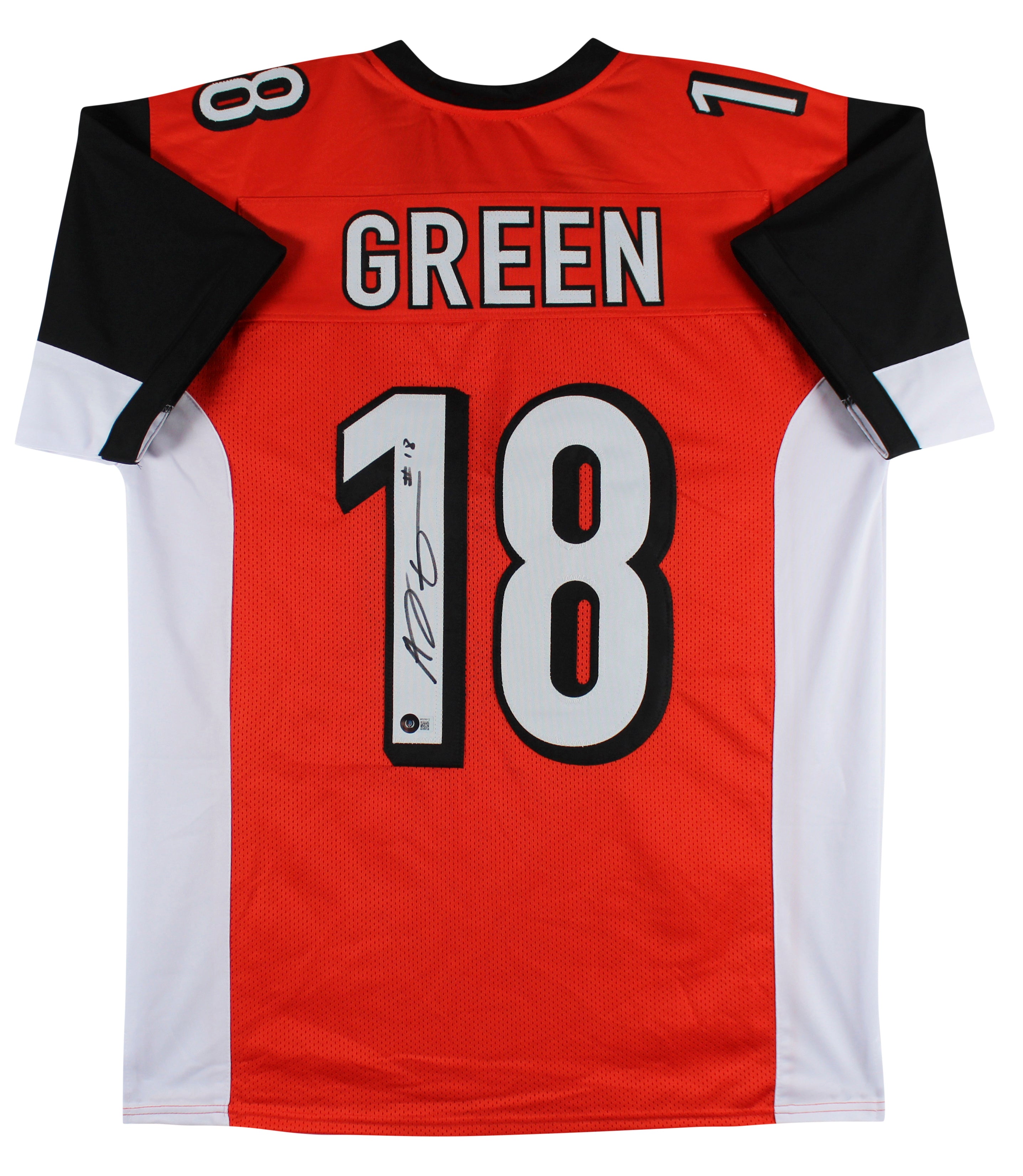 A.J. Green Authentic Signed Orange Pro Style Jersey Autographed BAS Witnessed