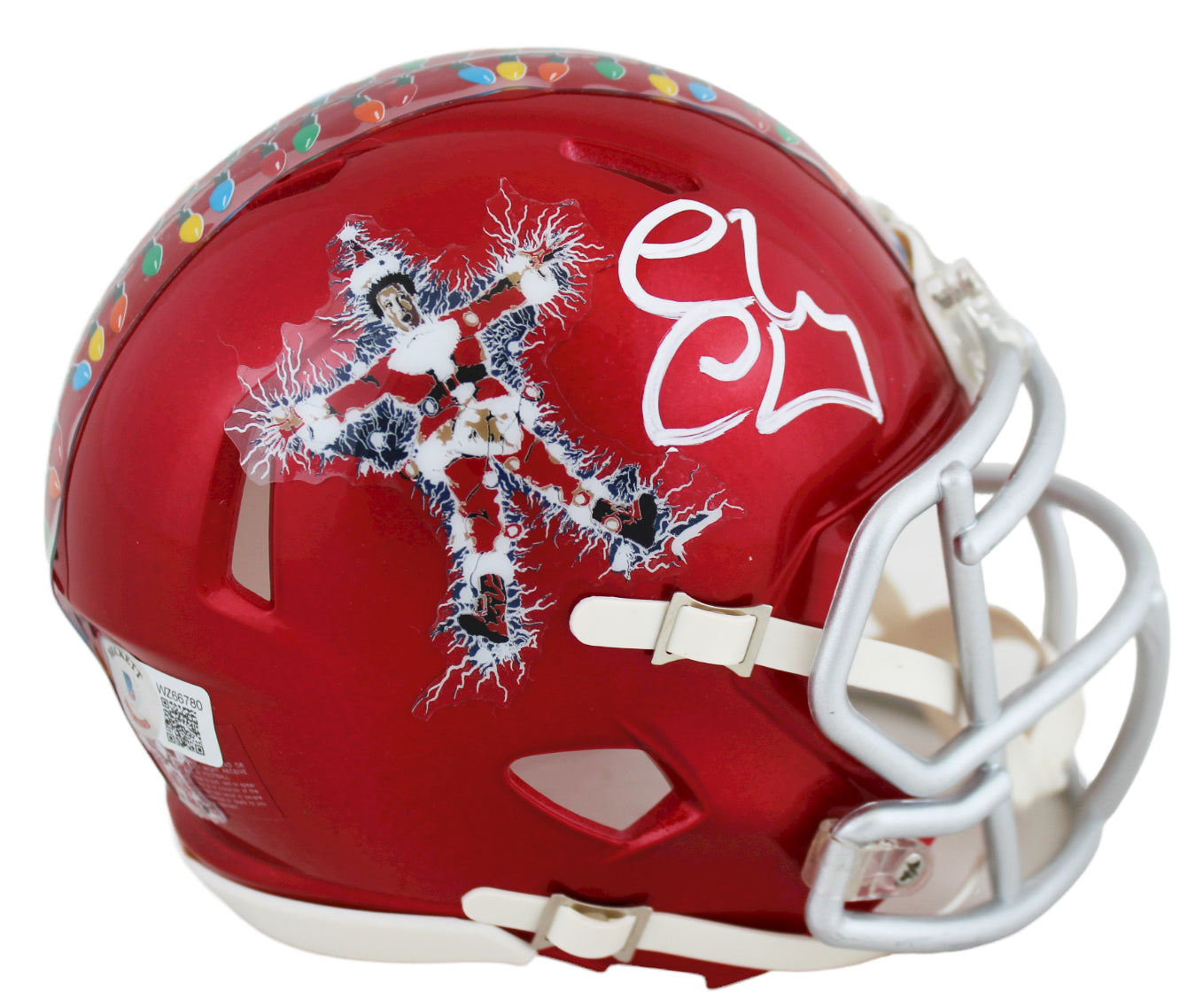 Chevy Chase Christmas Vacation Authentic Signed Red Speed Mini Helmet BAS Wit