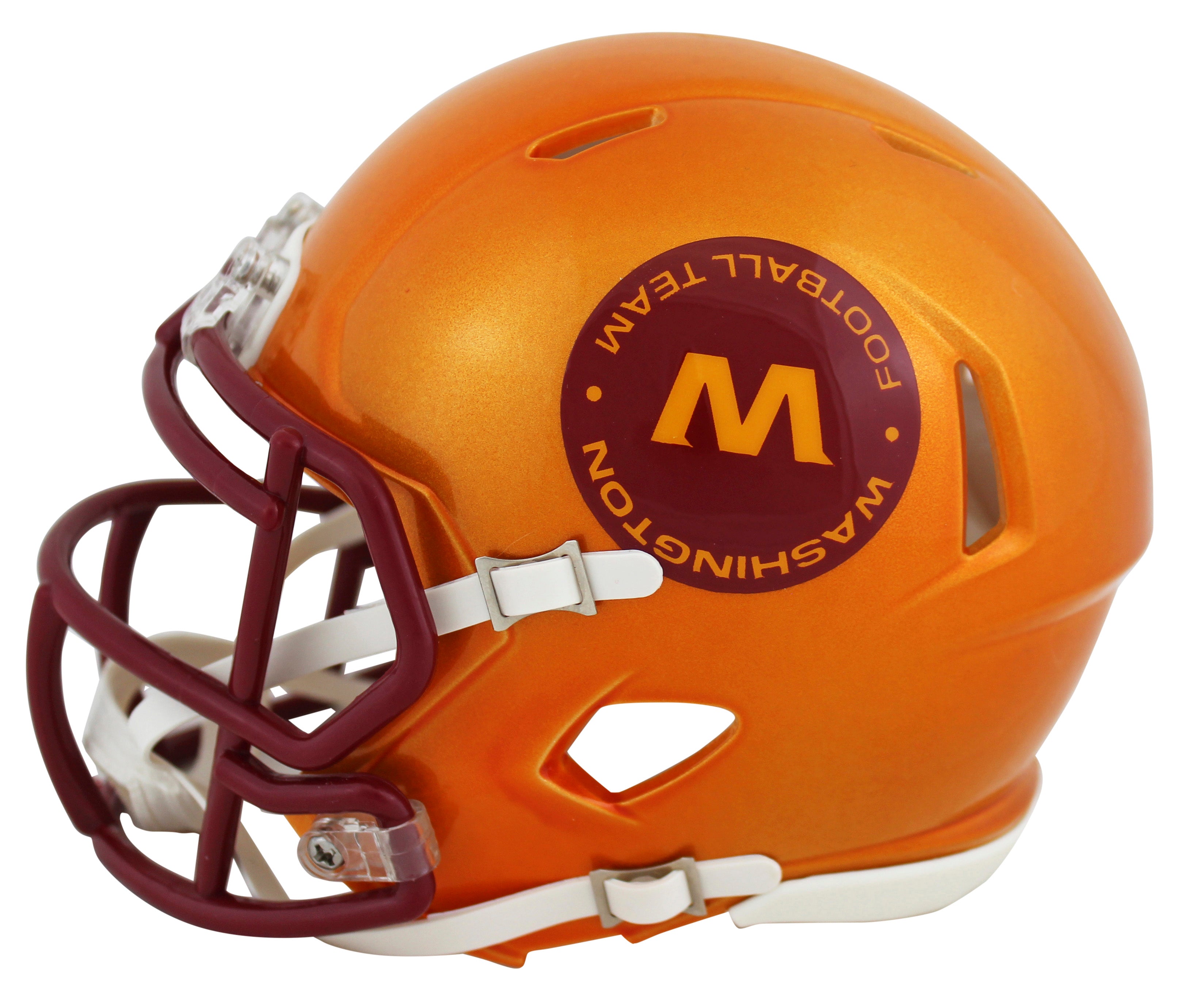 WFT Mark Rypien "SB XXVI MVP" Signed Flash Speed Mini Helmet BAS Wit #WR42578