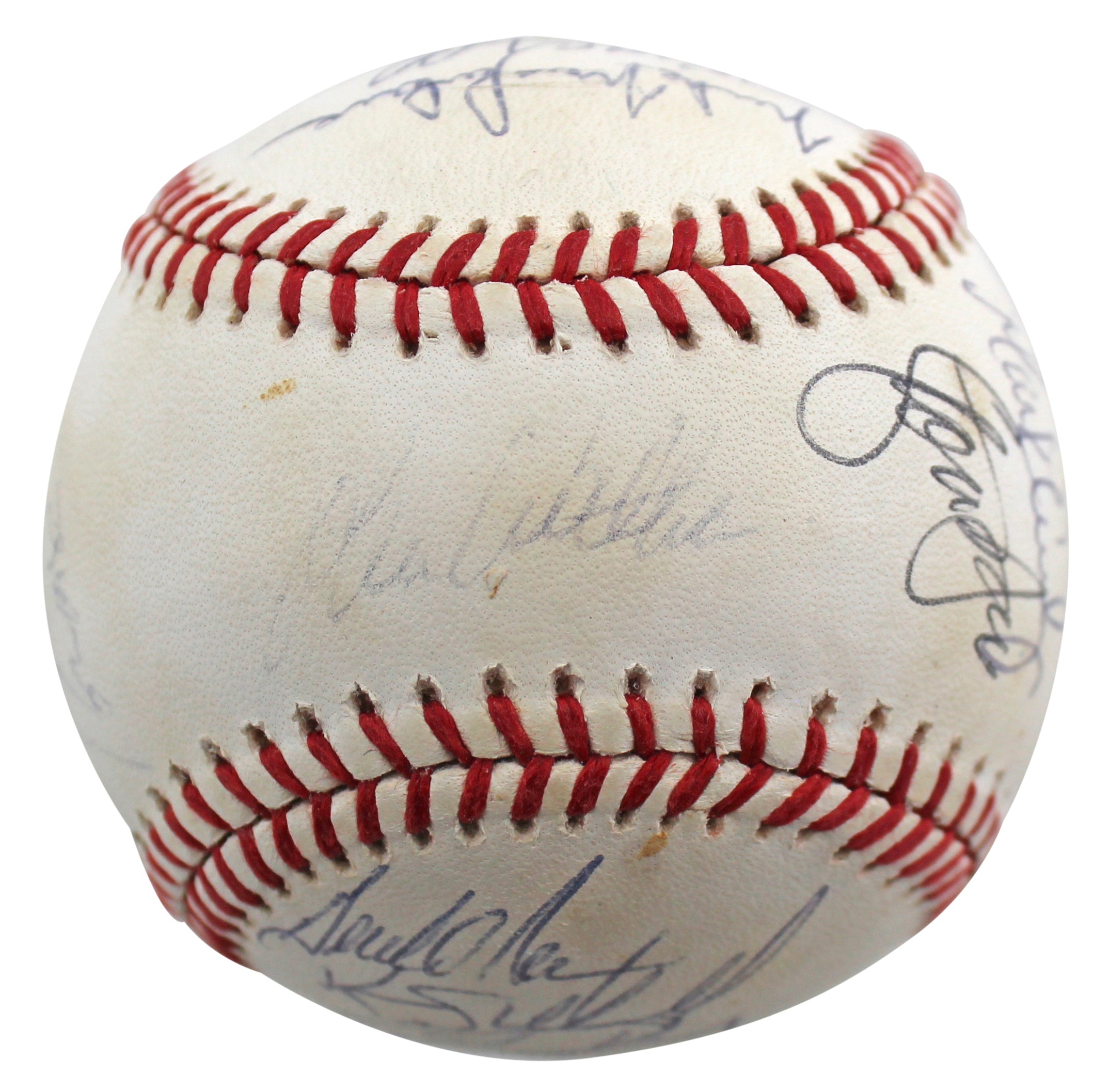 1990 Royals (26) Jackson, Saberhagen, Seitzer Signed Oal Baseball BAS #AC01905