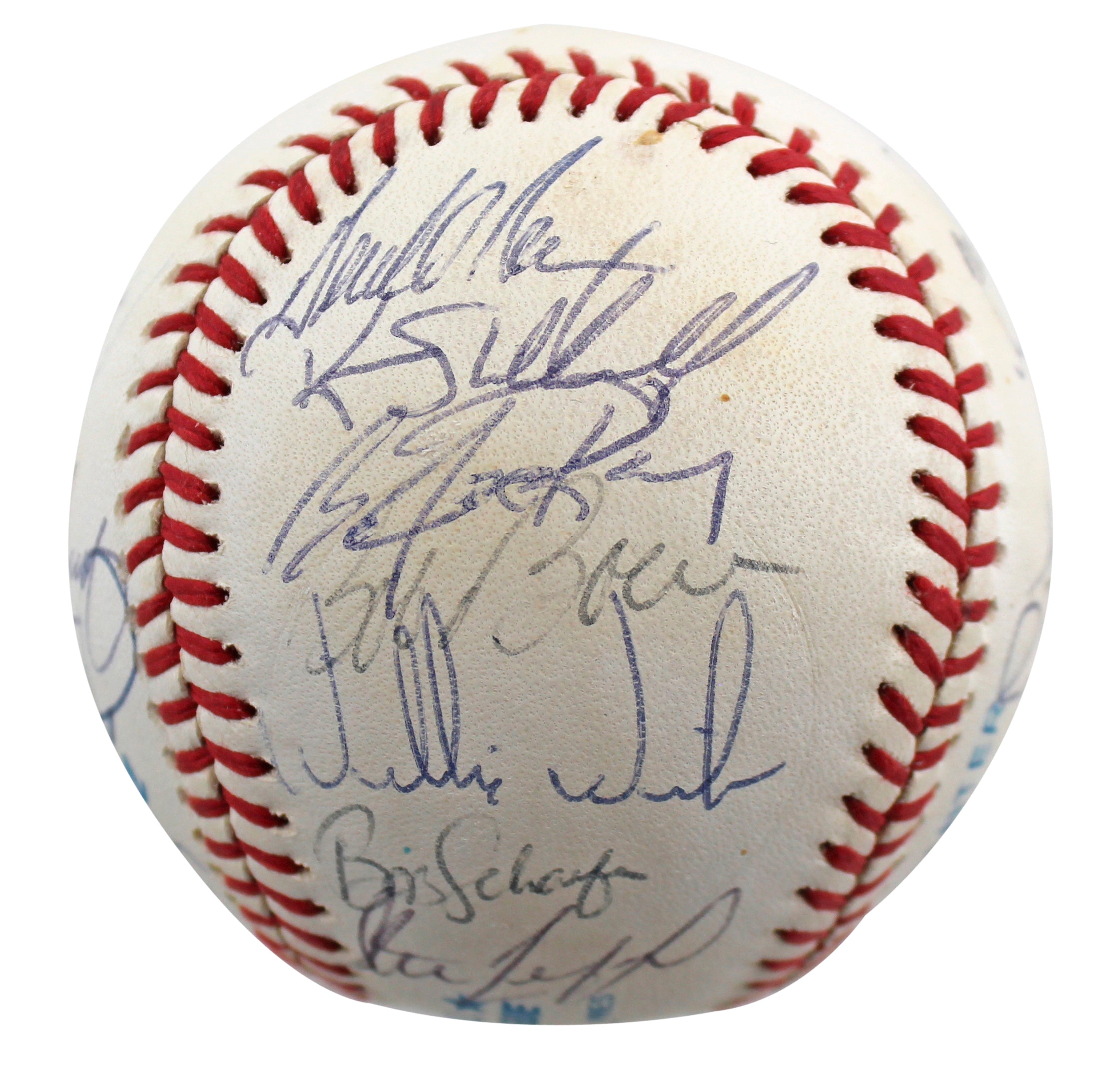 1990 Royals (26) Jackson, Saberhagen, Seitzer Signed Oal Baseball BAS #AC01905