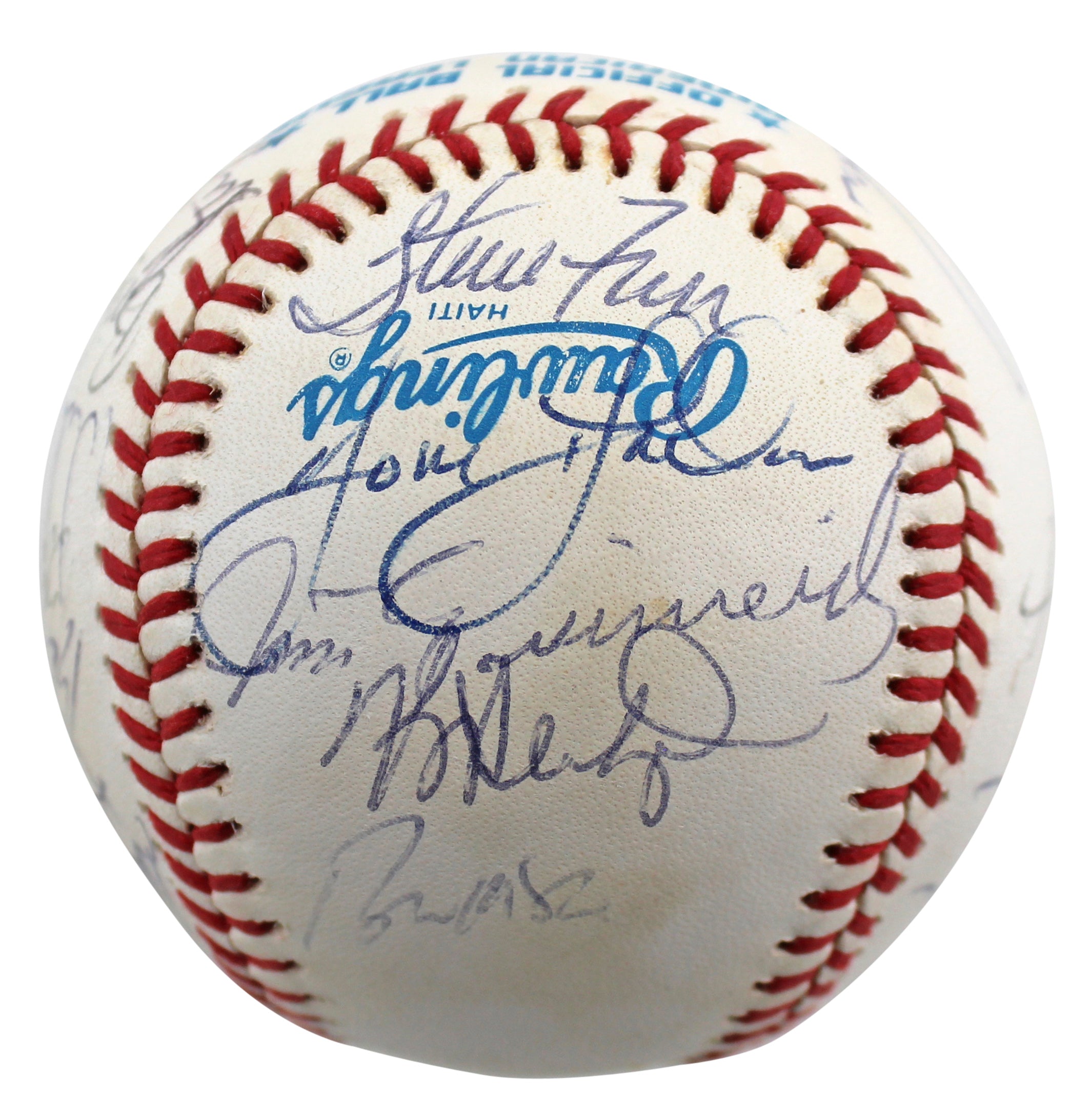 1990 Royals (26) Jackson, Saberhagen, Seitzer Signed Oal Baseball BAS #AC01905
