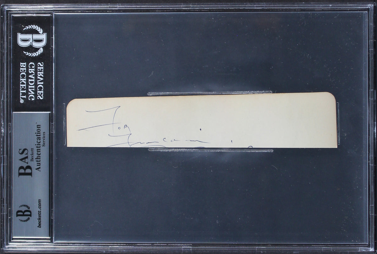 Walt Disney To Jean Francois Authentic 1.25x6.5 Handwriting Sample BAS Slabbed
