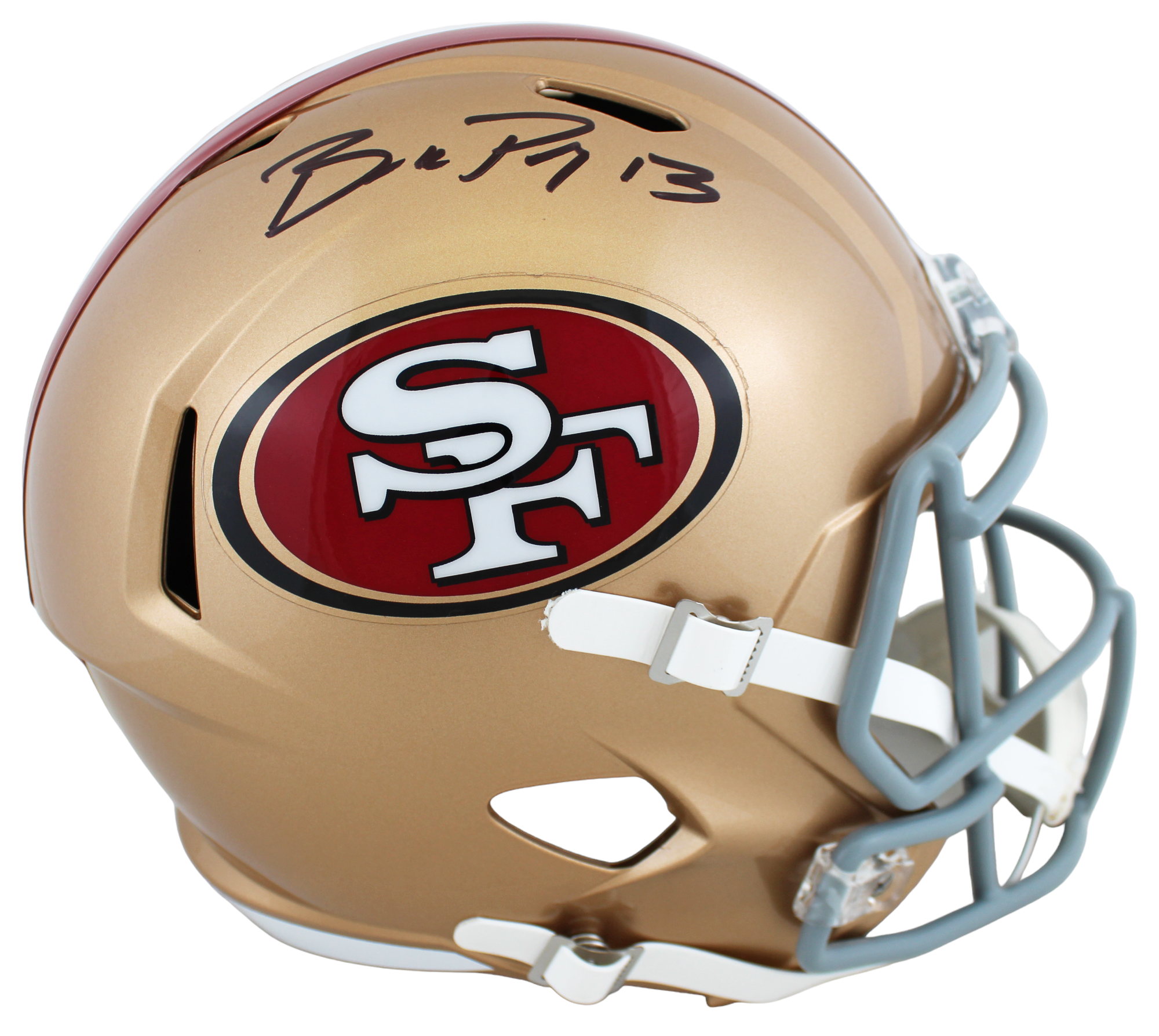 49ers Brock Purdy Authentic Signed Full Size Speed Rep Helmet BAS Witnessed