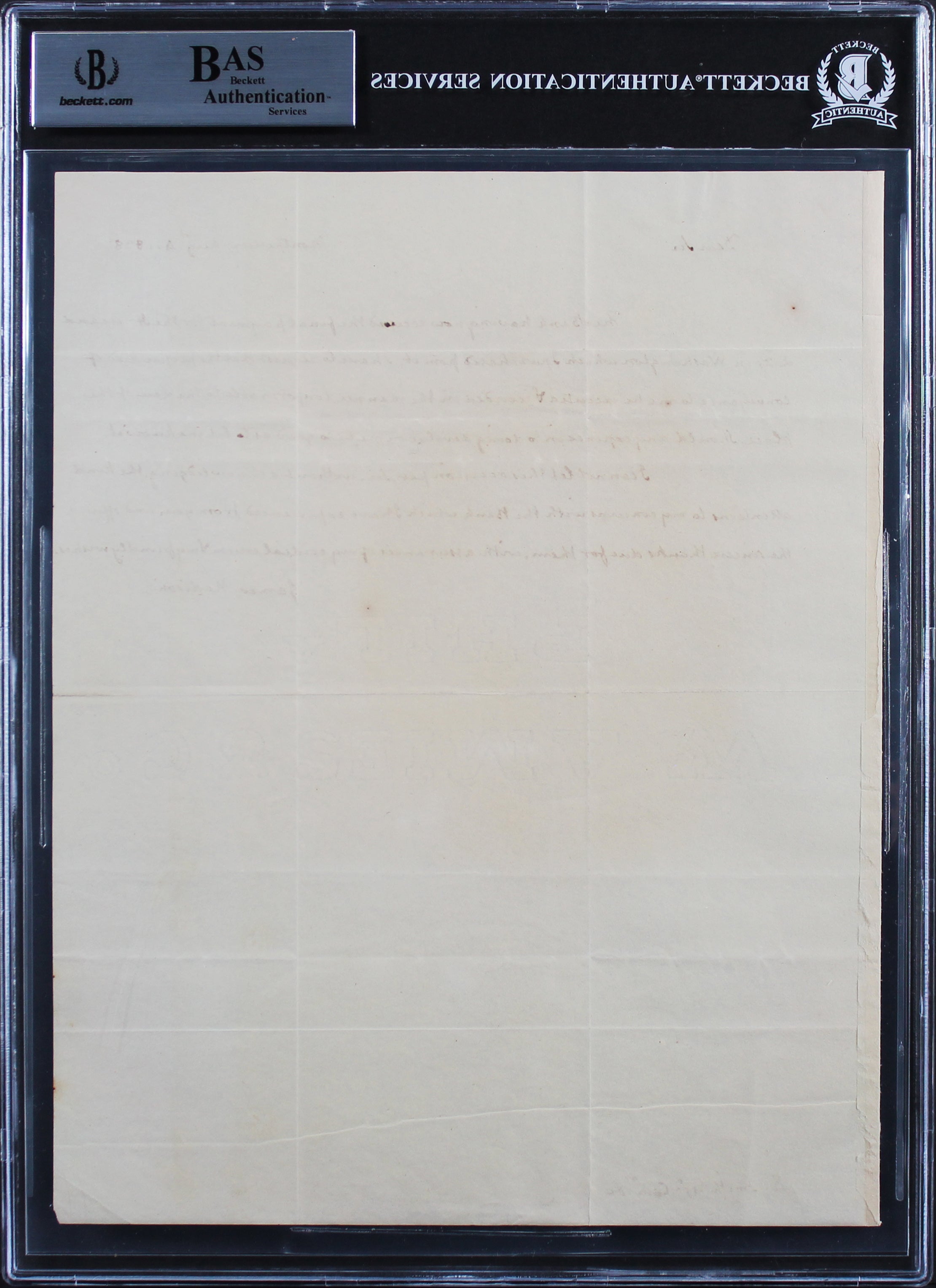 James Madison Authentic Signed 7.75x10 1828 Handwritten Letter BAS Slabbed