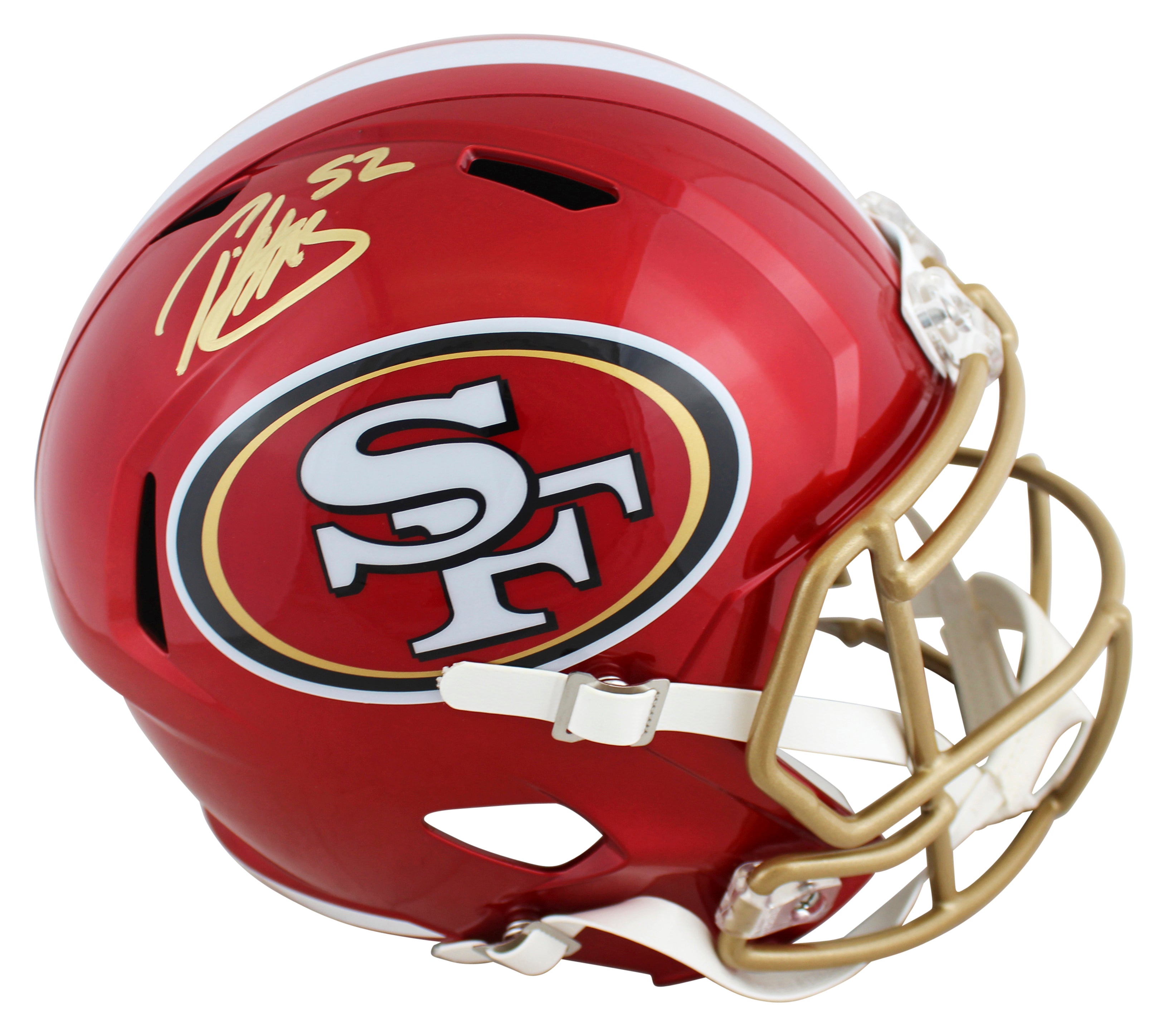49ers Patrick Willis Authentic Signed Flash Full Size Speed Rep Helmet BAS Wit