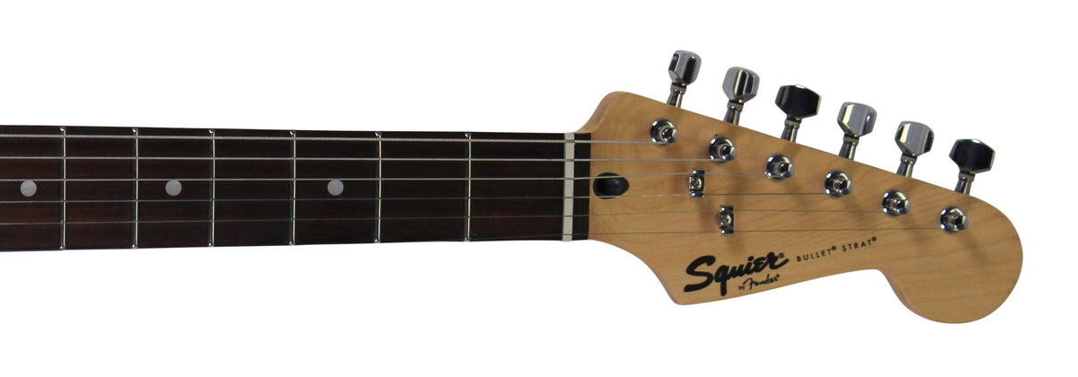 Guns N' Roses (3) Rose, Slash, McKagan Signed Red Fender Squier Guitar PSA/DNA