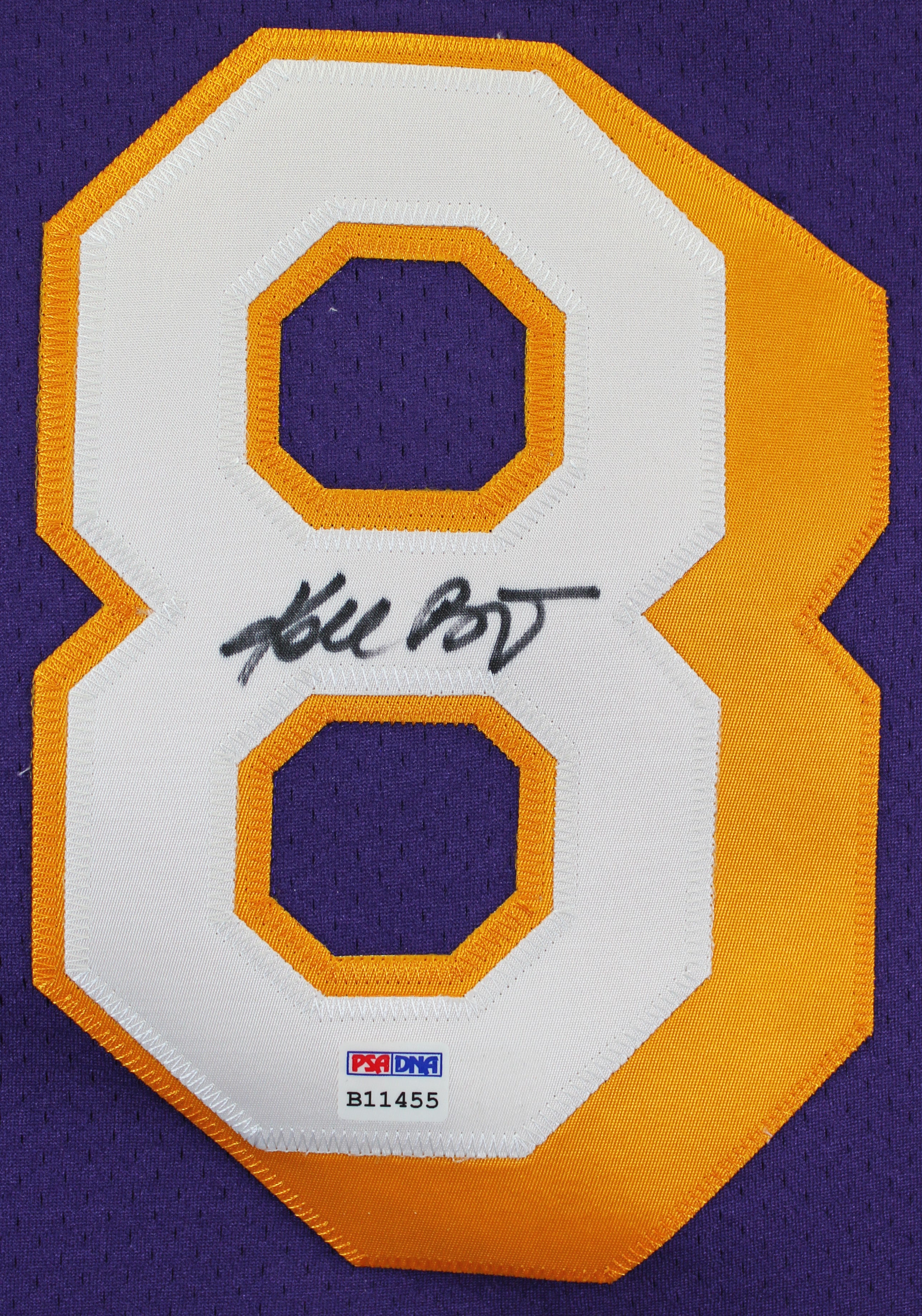 Lakers Kobe Bryant Signed Purple M&N 1996-97 HWC Authentic Jersey PSA #B11455