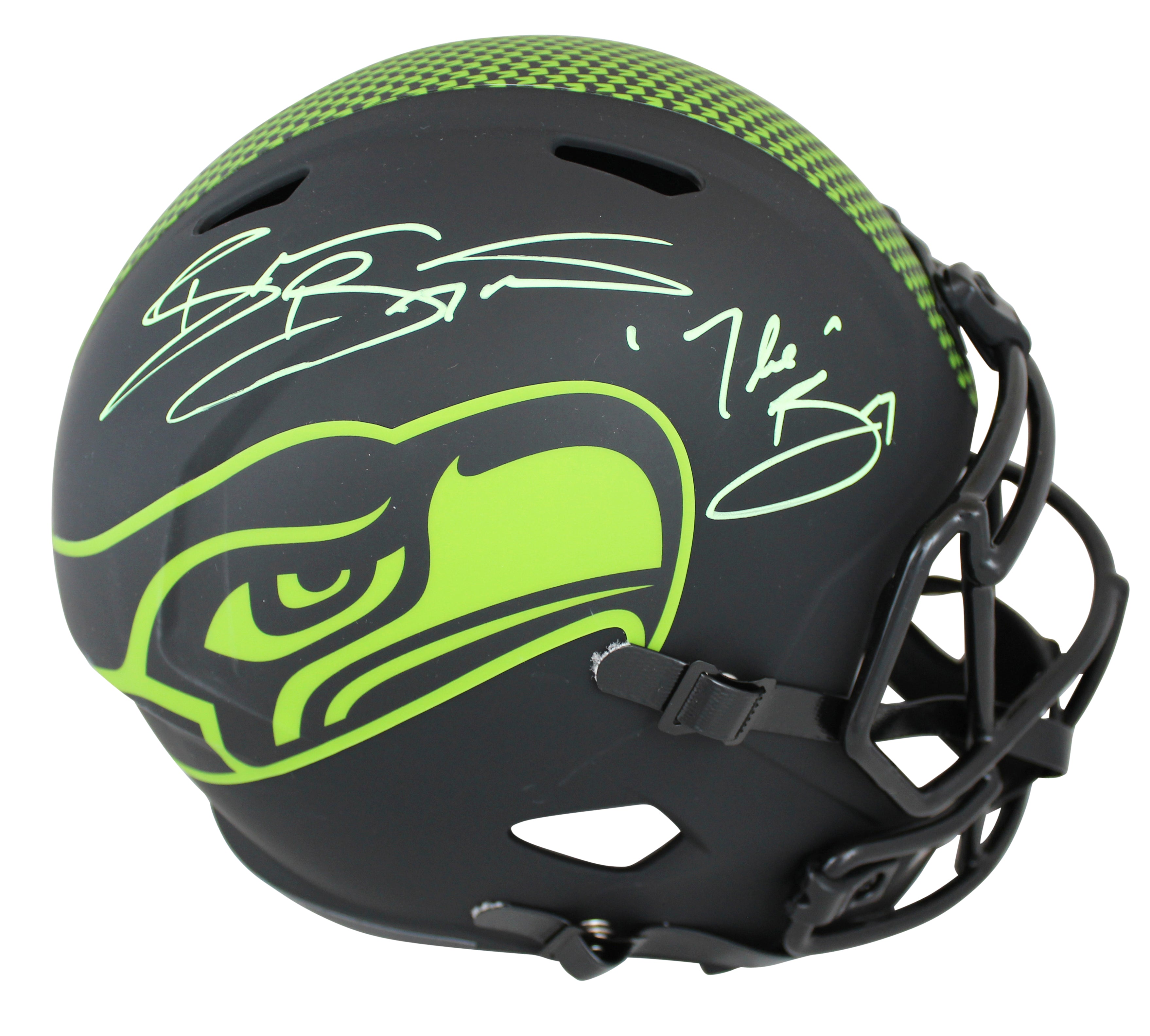 Seahawks Brian Bosworth "The Boz" Signed Eclipse Full Size Speed Rep Helmet BAS
