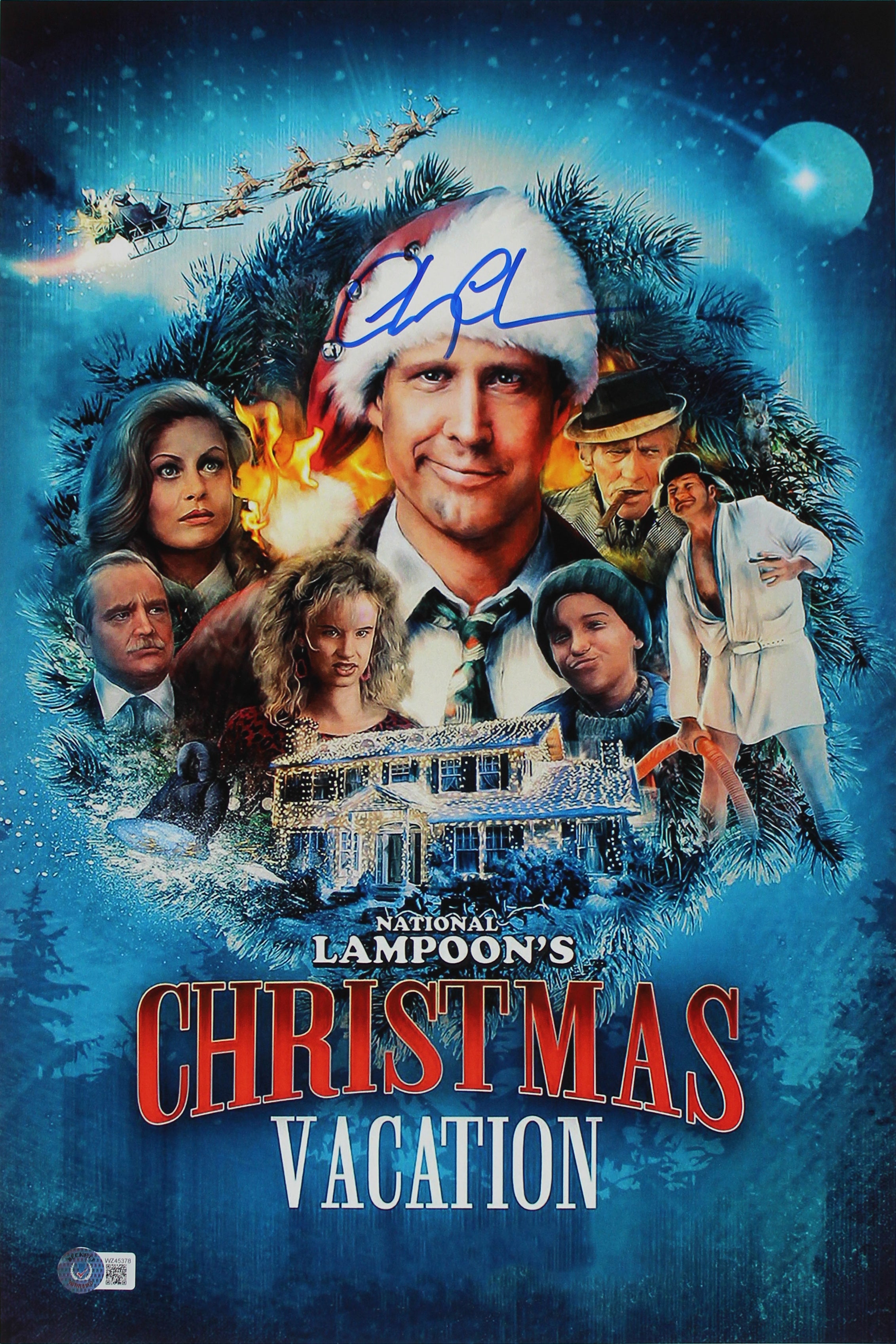 ** HOLIDAY DOORBUSTER ** Chevy Chase Christmas Vacation Authentic Signed 12x18 Photo BAS Witnessed