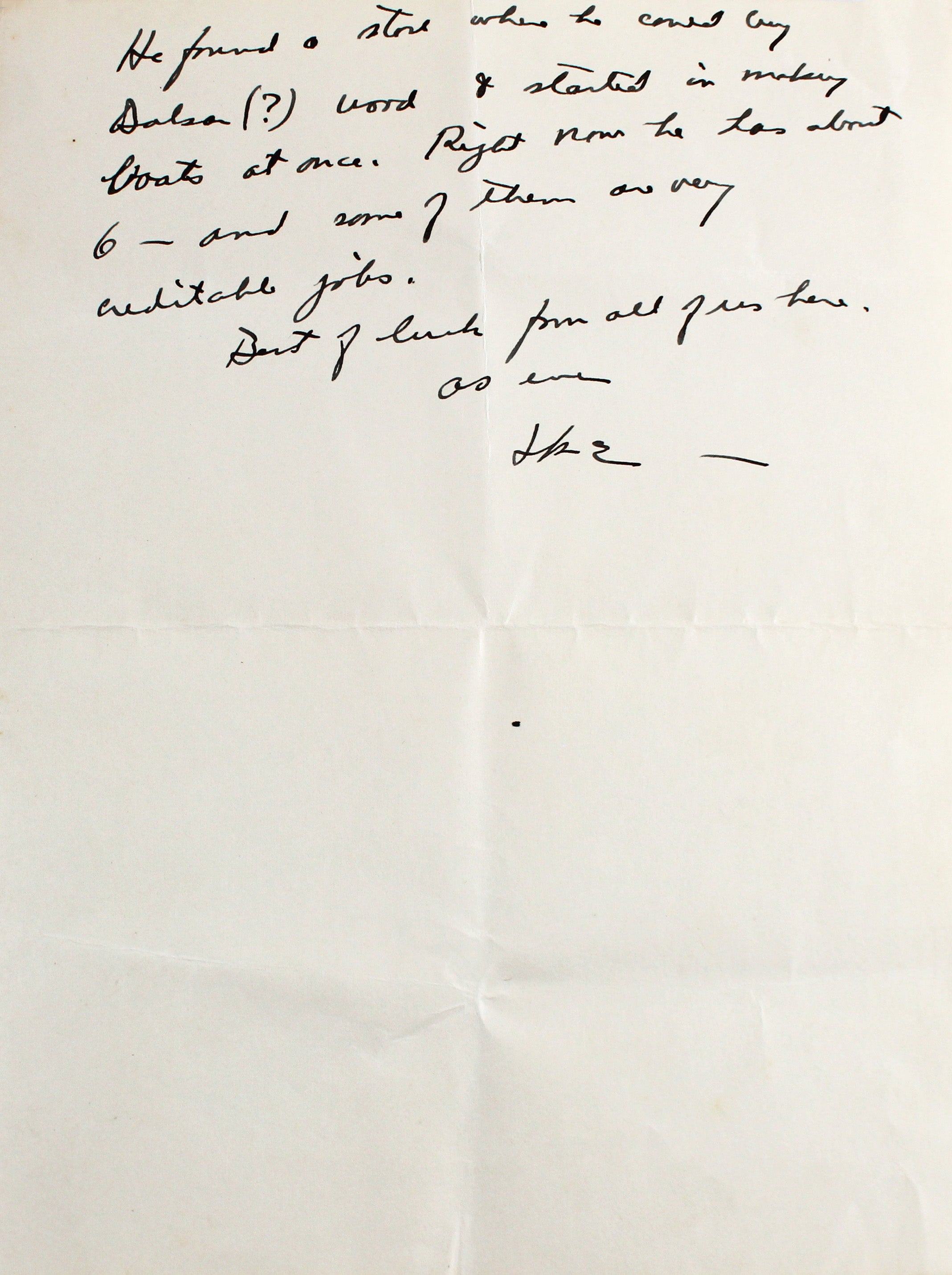 Dwight D. Eisenhower Signed 6.85x8.85 Handwritten Letter BAS #AB14553