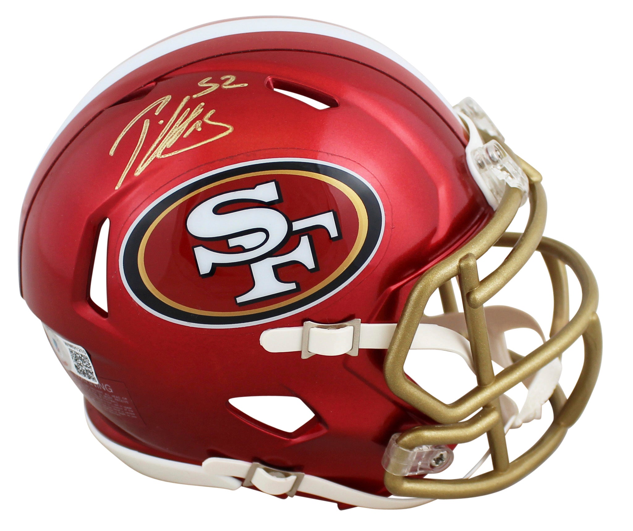 49ers Patrick Willis Authentic Signed Flash Speed Mini Helmet BAS Witnessed