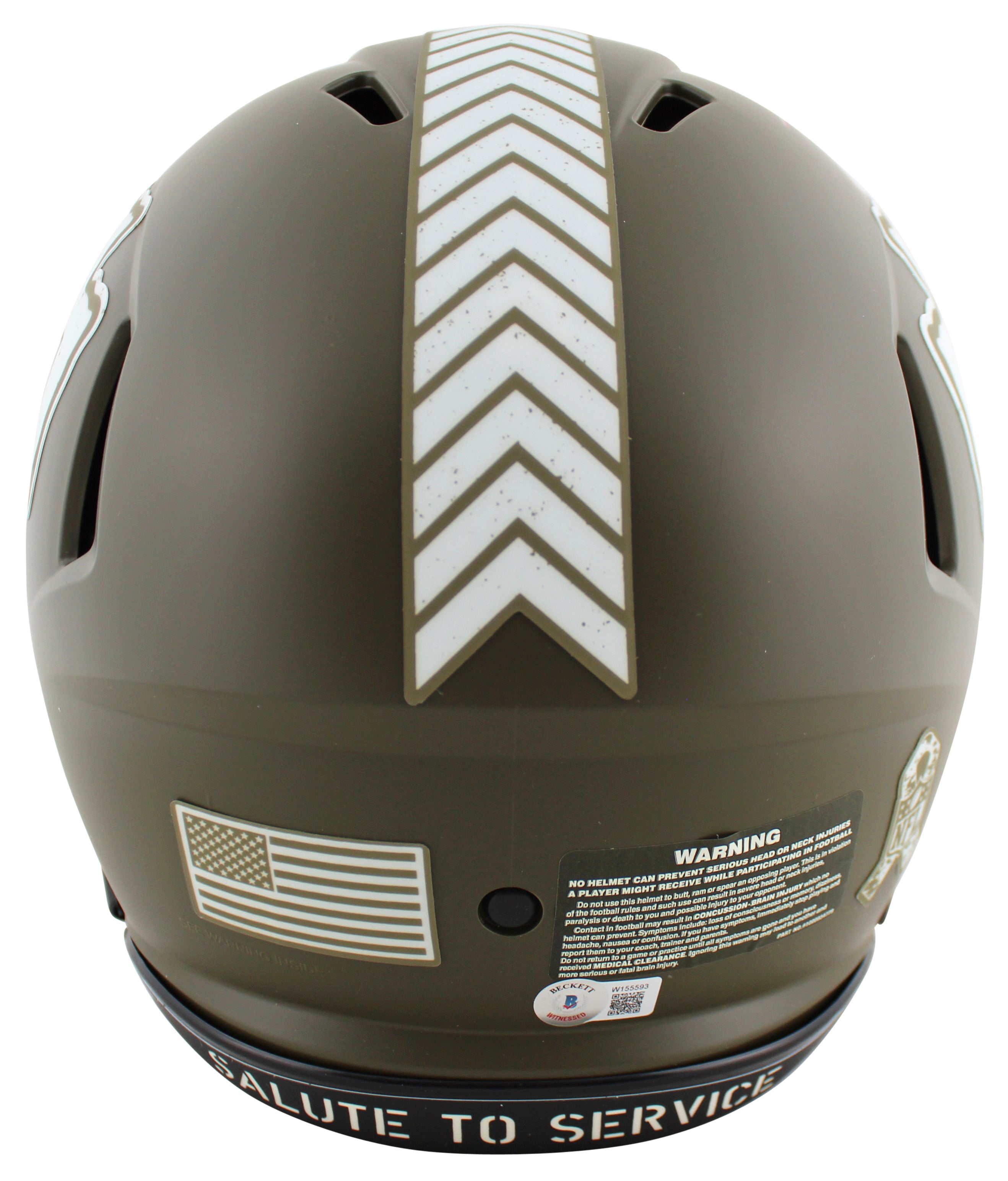 Chiefs Travis Kelce Signed Salute To Service F/S Speed Proline Helmet BAS Wit