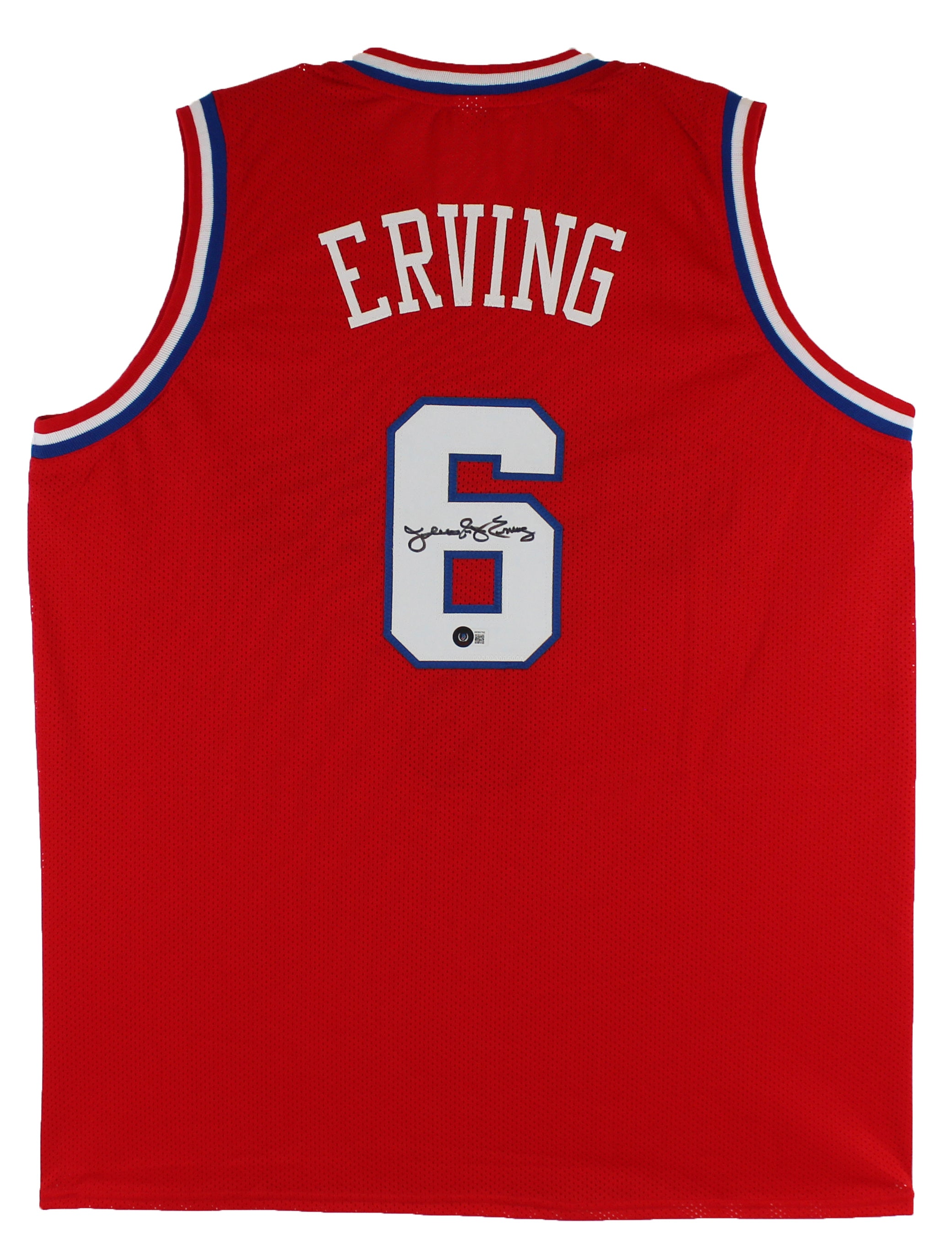 ** HOLIDAY DOORBUSTER ** Julius "Dr. J" Erving Authentic Signed Red Pro Style Jersey BAS