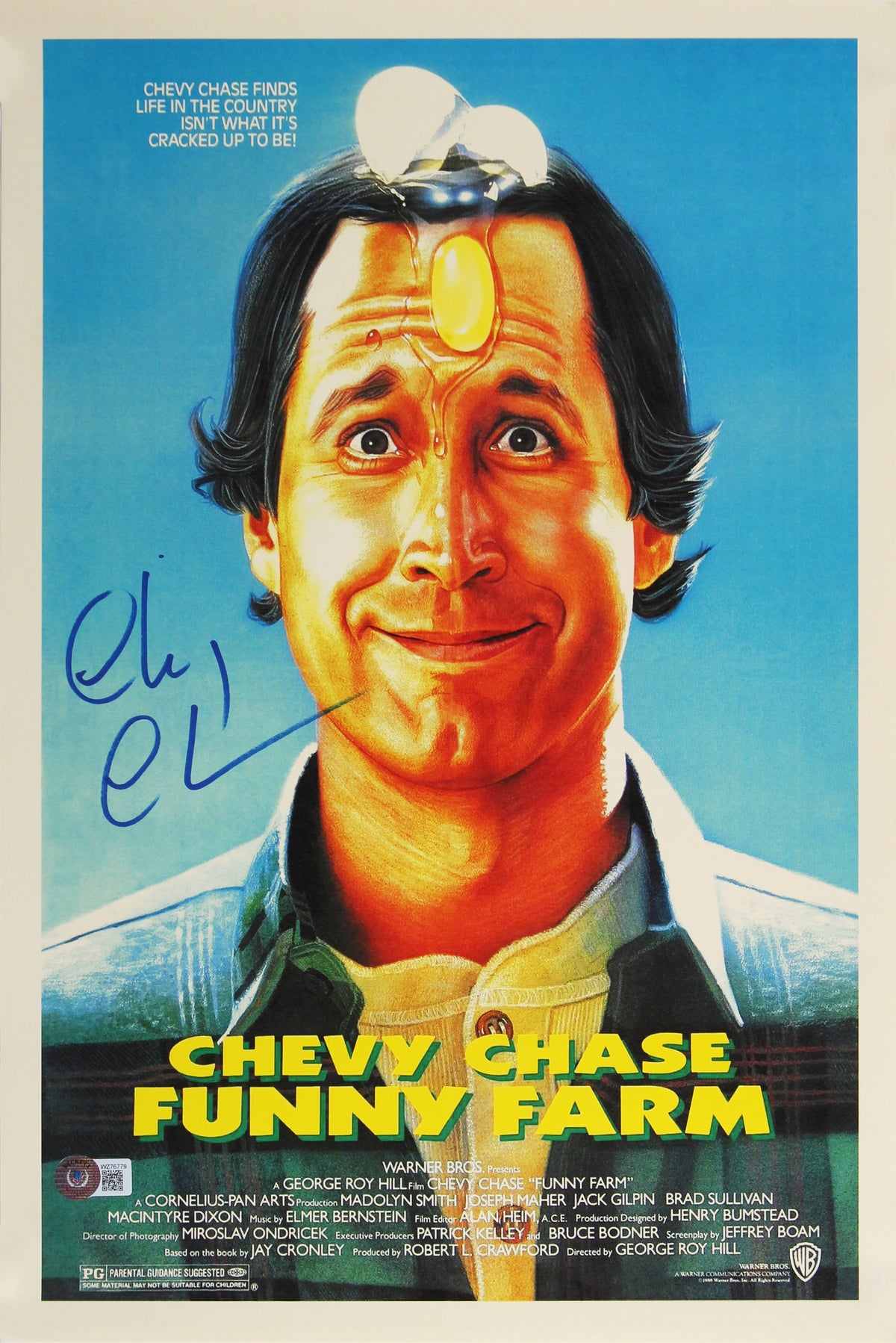 Chevy Chase Funny Farm Authentic Signed 12x18 Photo BAS Witnessed #WZ76779