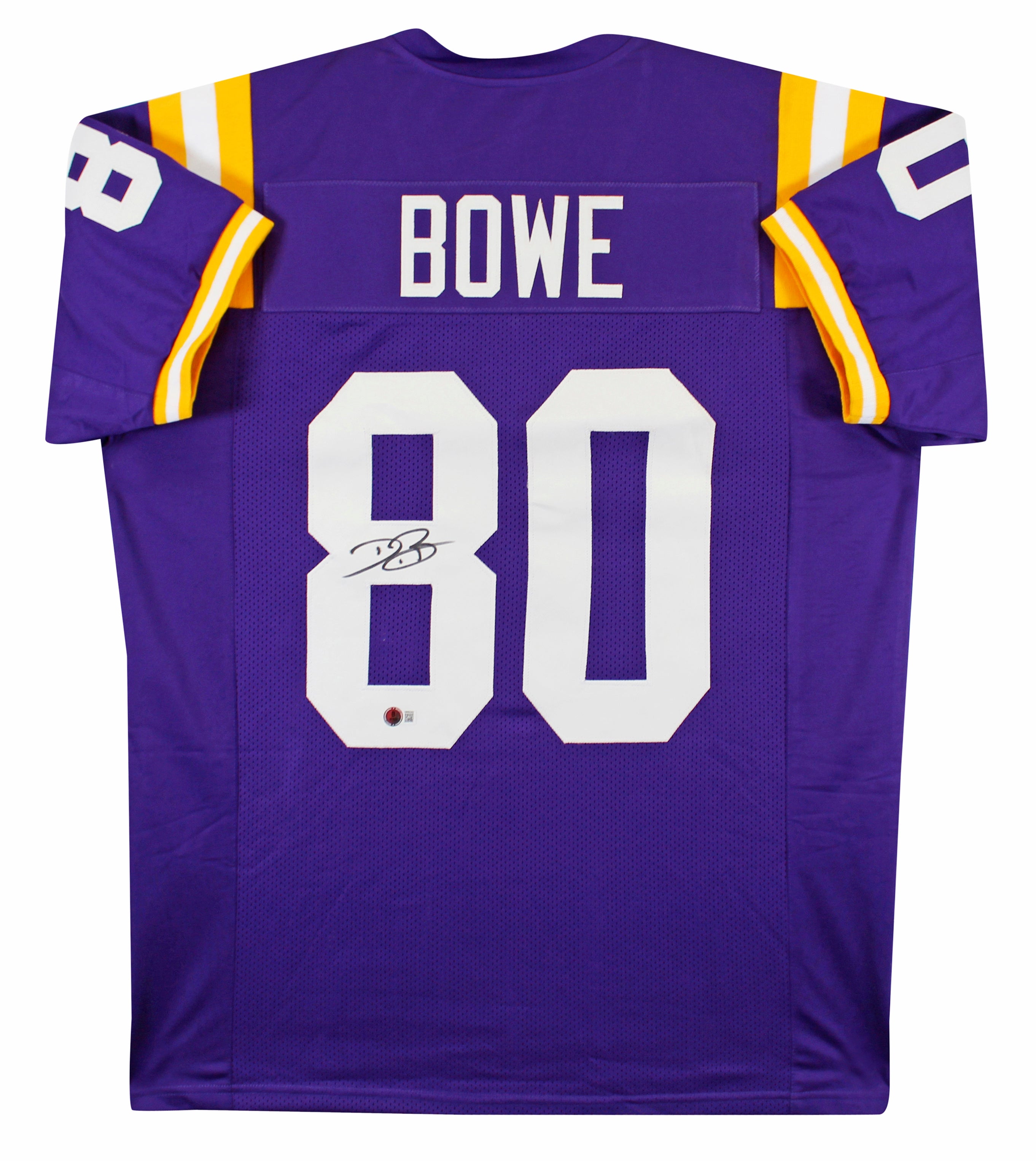 LSU Dwayne Bowe Authentic Signed Purple Pro Style Jersey BAS Witnessed