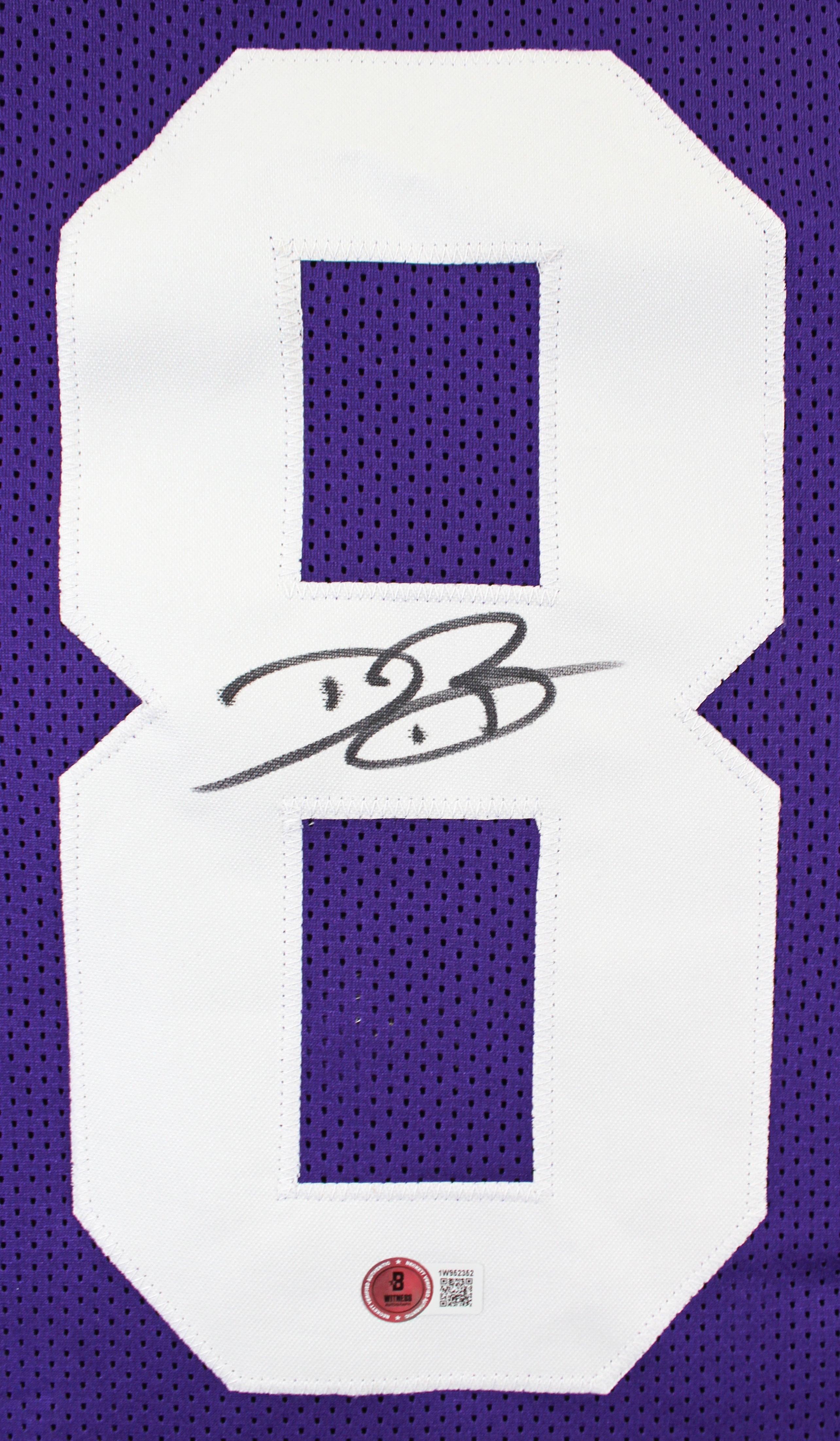 LSU Dwayne Bowe Authentic Signed Purple Pro Style Jersey BAS Witnessed