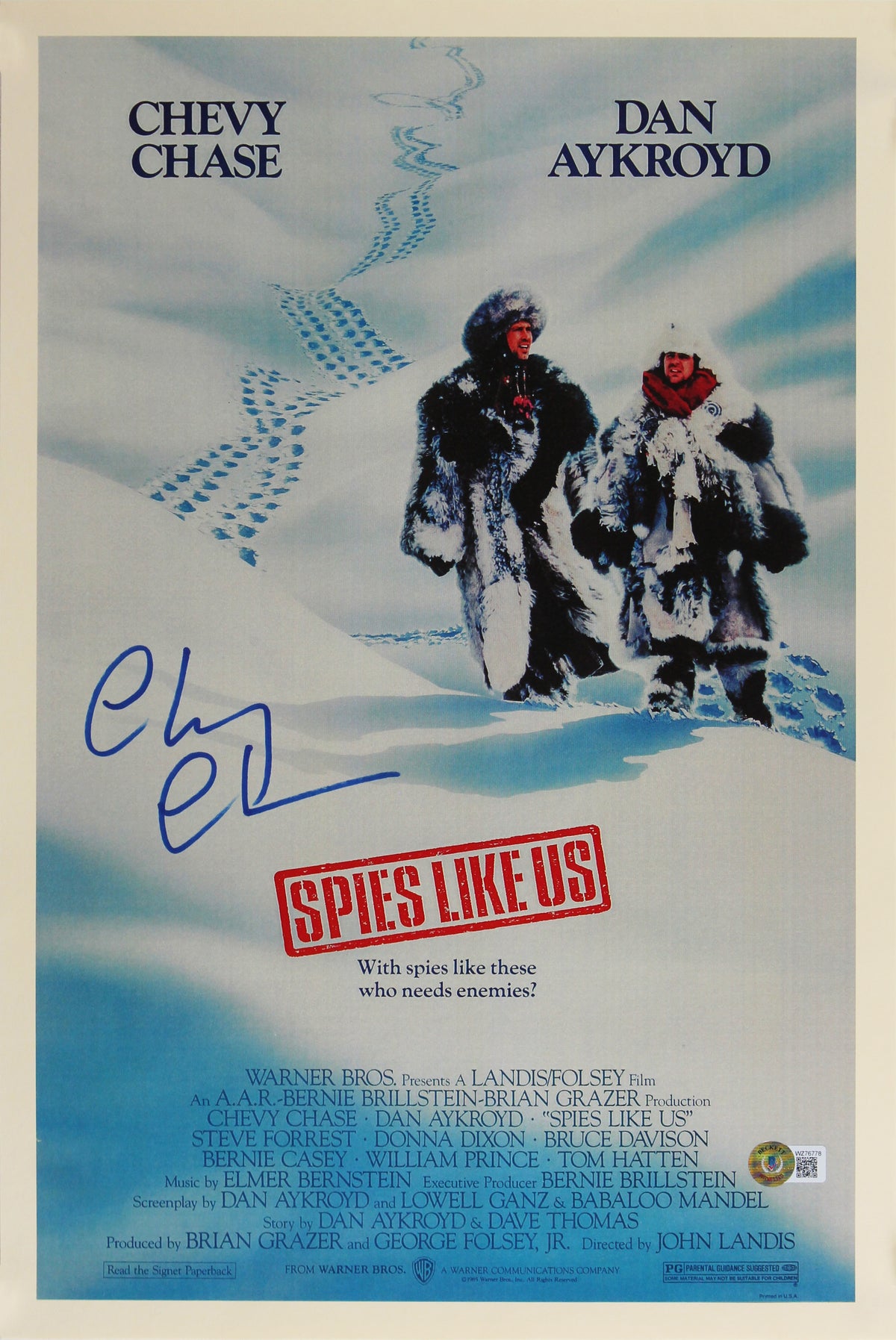 Chevy Chase Spies Like Us Authentic Signed 12x18 Photo BAS Witnessed #WZ76778
