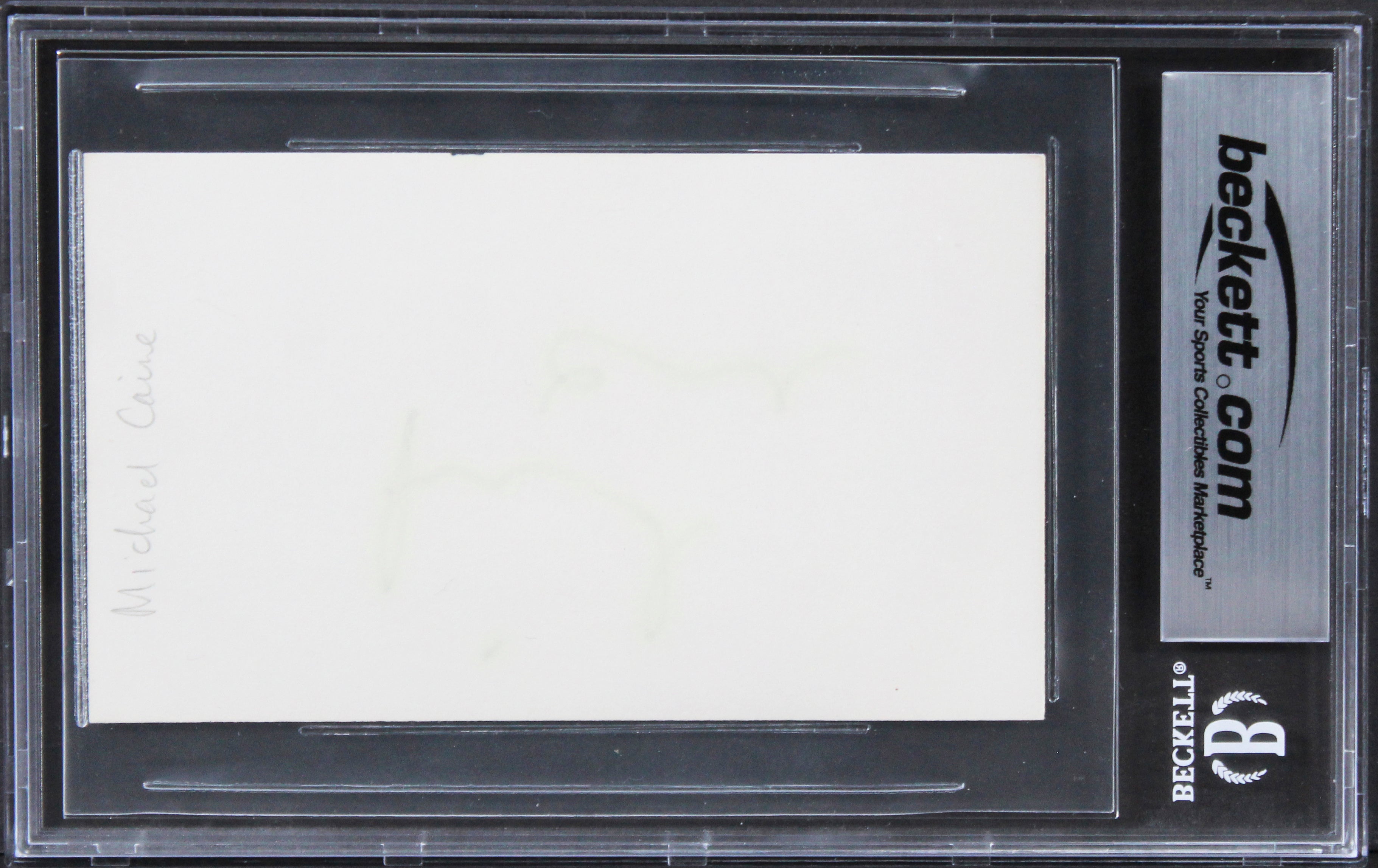 Michael Caine Batman The Dark Knight Signed 3x5 Index Card Auto 10! BAS Slabbed