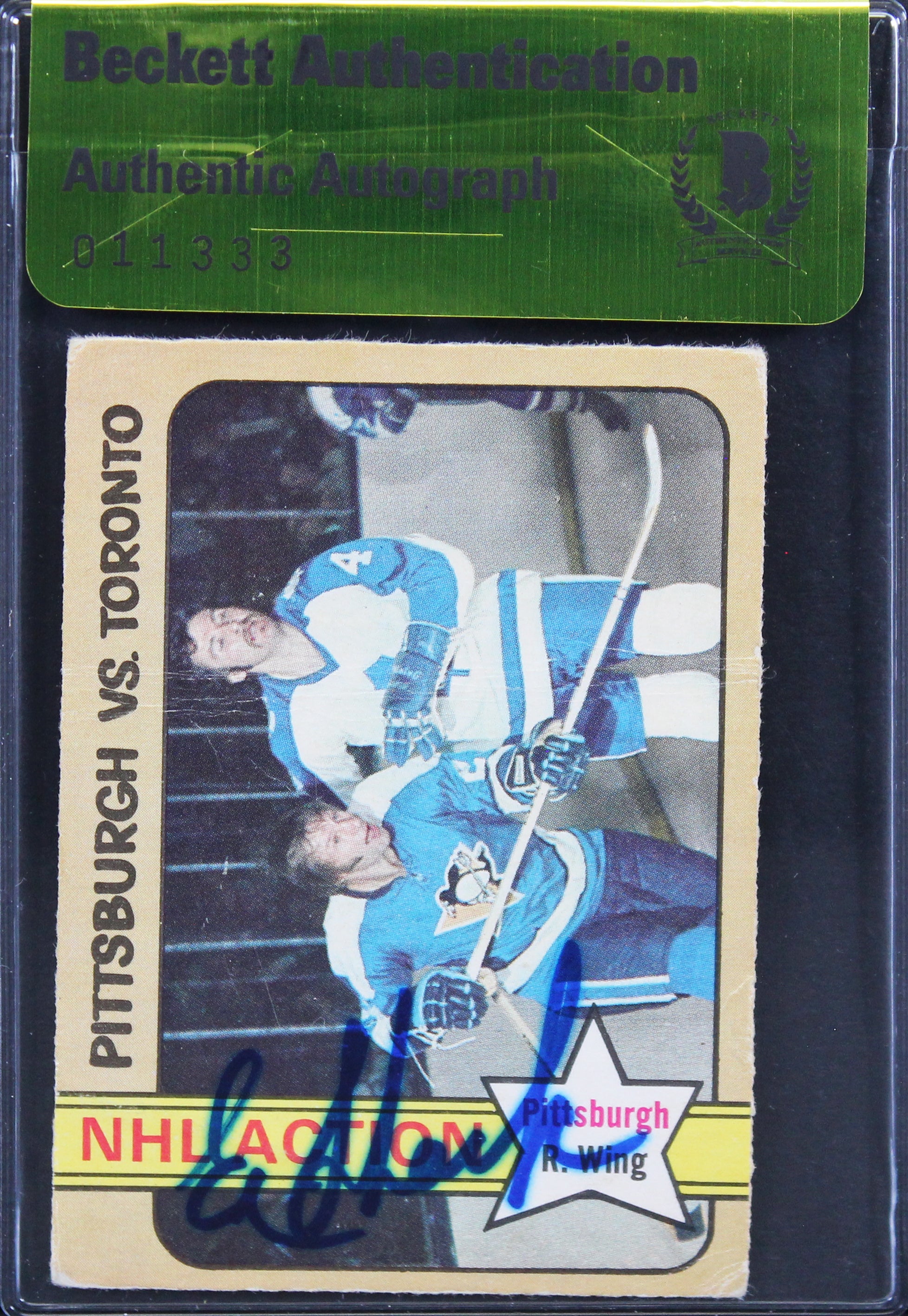 Maple Leafs Ed Shack Authentic Signed 1972 O-Pee-Chee #186 Card BAS #11333