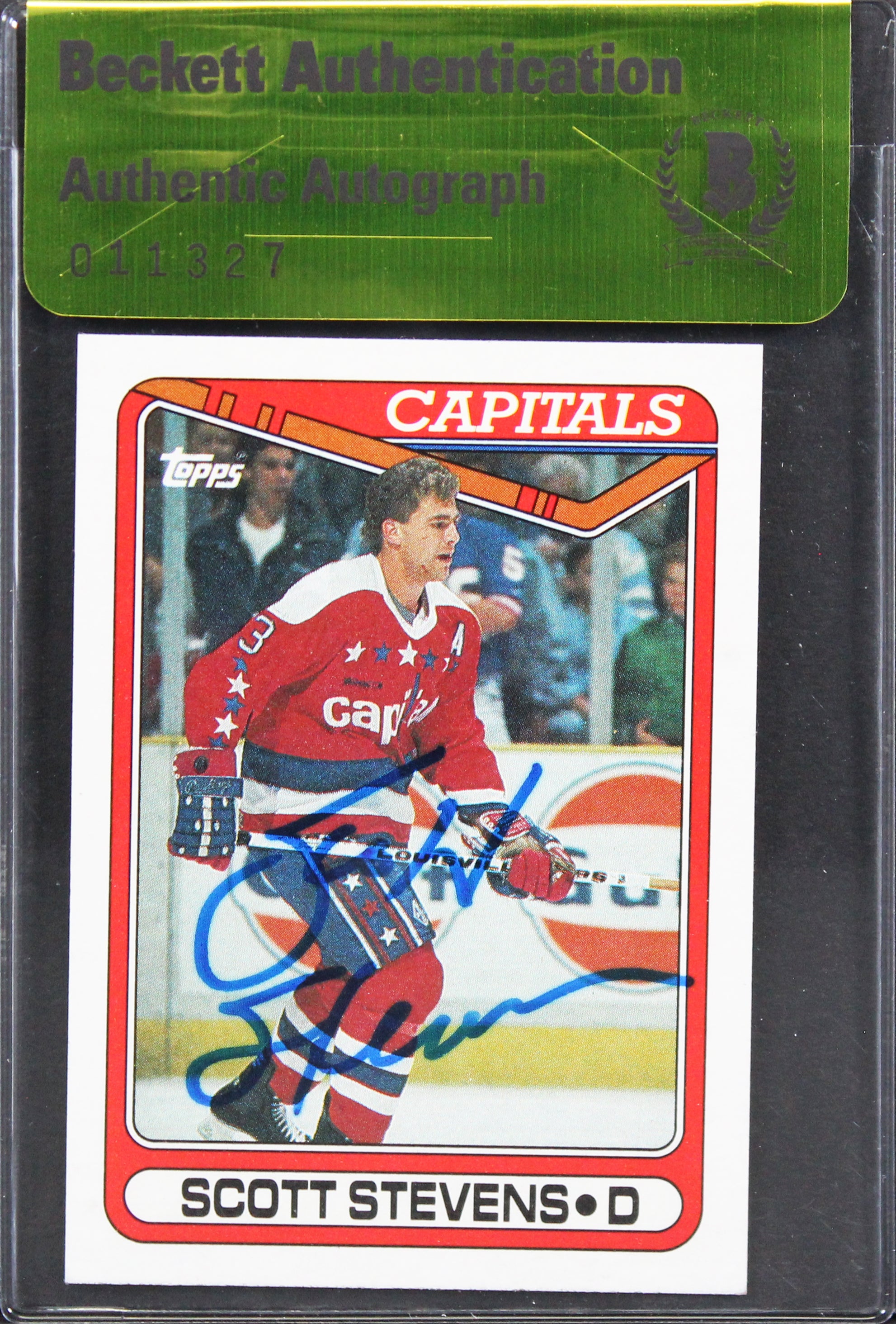 Capitals Scott Stevens Authentic Signed 1990 Topps #211 Card BAS #11327