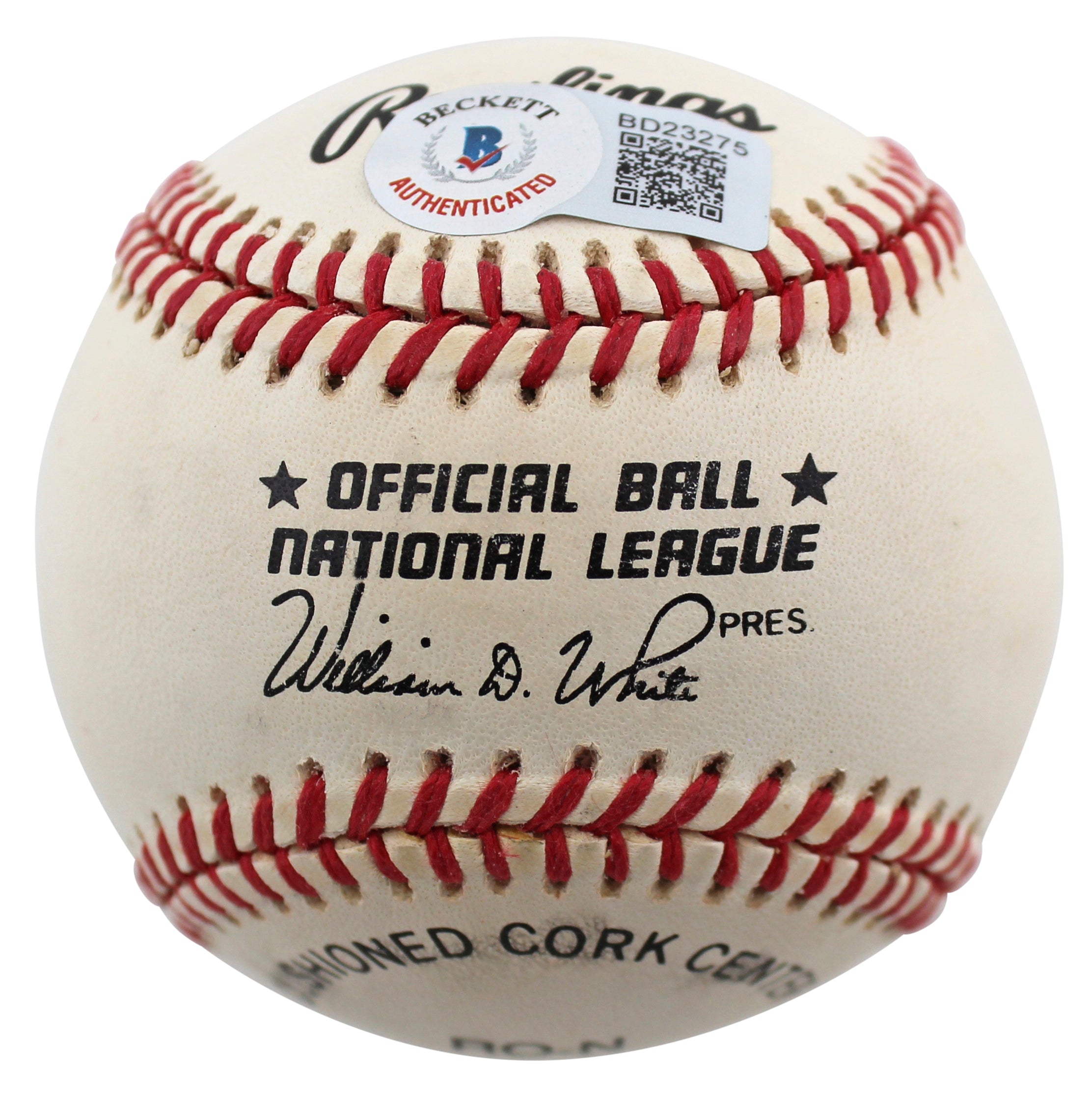 Braves Eddie Mathews Signed Thumbprint Onl Baseball LE #189/200 BAS #BD23275