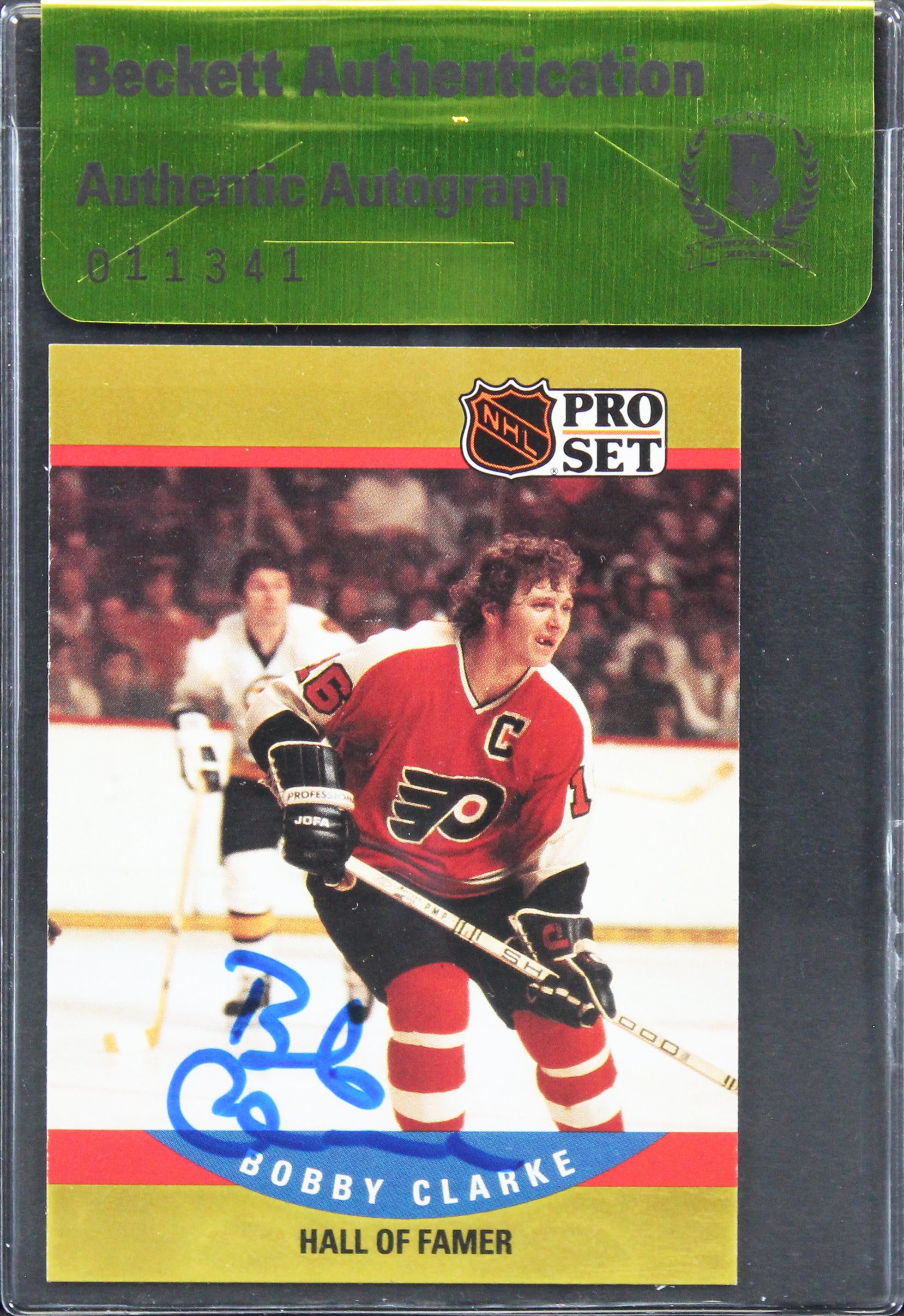 Flyers Bobby Clarke Authentic Signed 1990 NHL Pro Set #657 Card BAS #11341