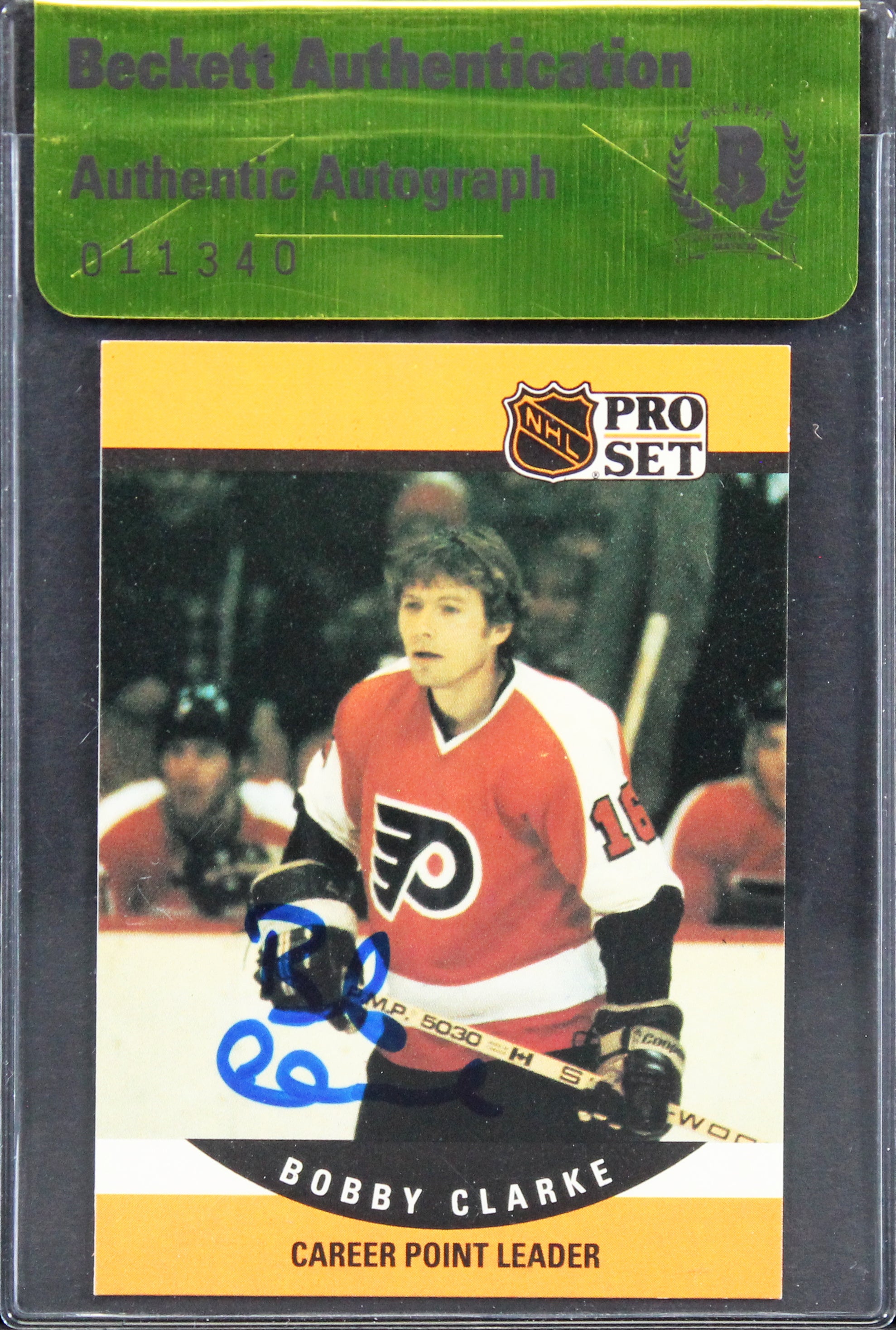 Flyers Bobby Clarke Authentic Signed 1990 NHL Pro Set #651 Card BAS #11340