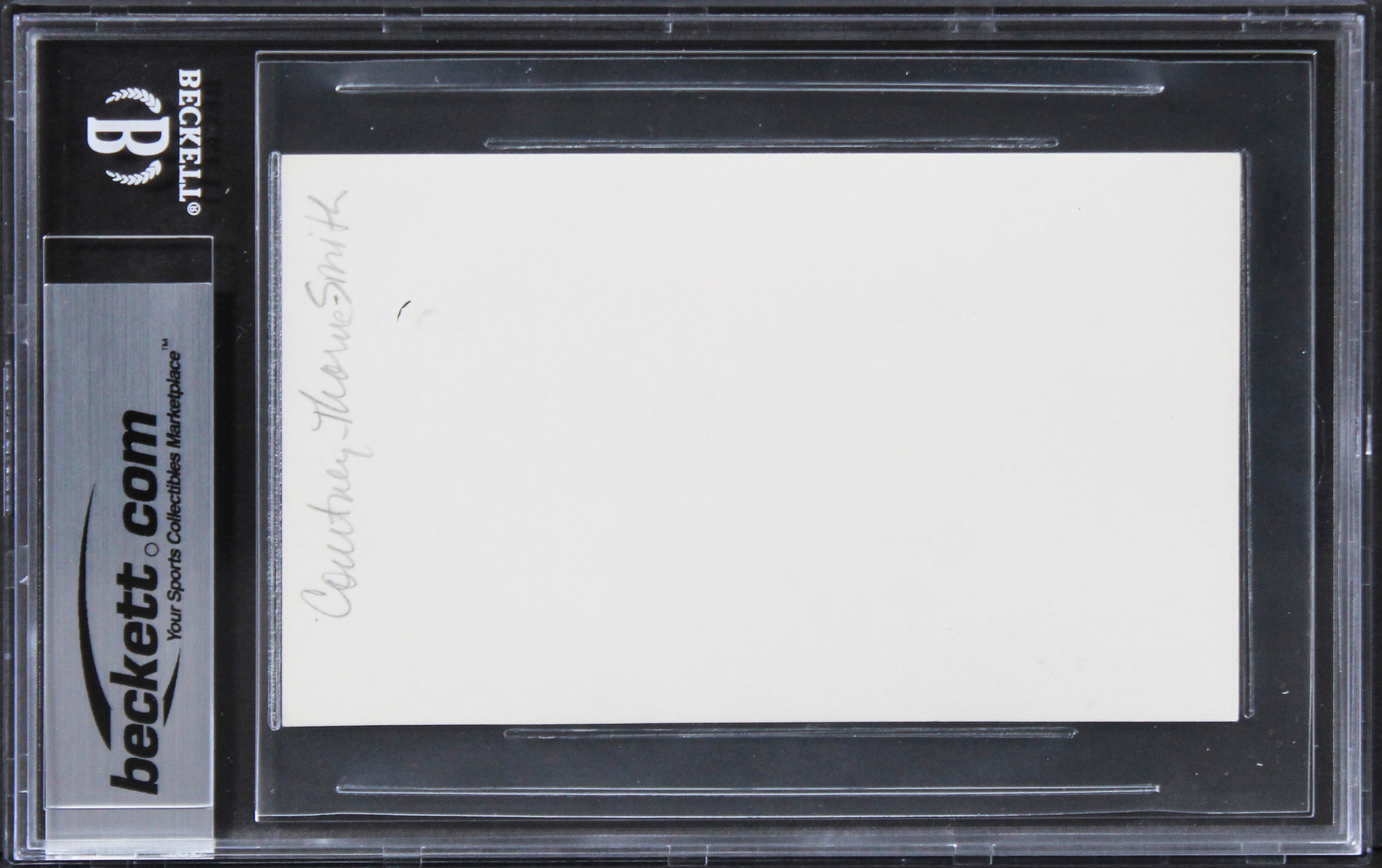 Courtney Thorne-Smith Lucas Authentic Signed 3x5 Index Card BAS Slabbed