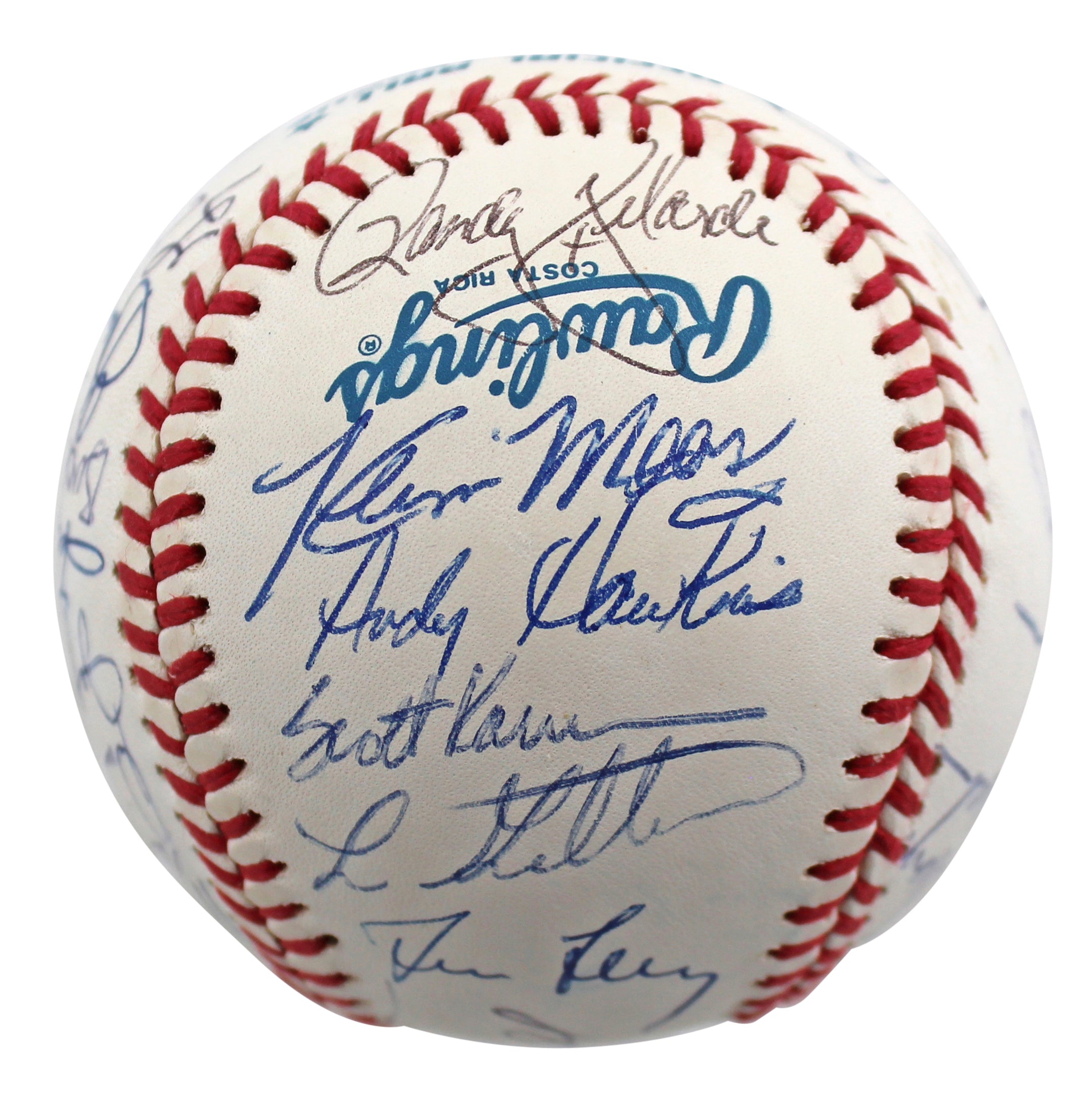 1991 Yankees (29) Mattingly, Nettles, Leyritz Signed Oal Baseball BAS #AC01902