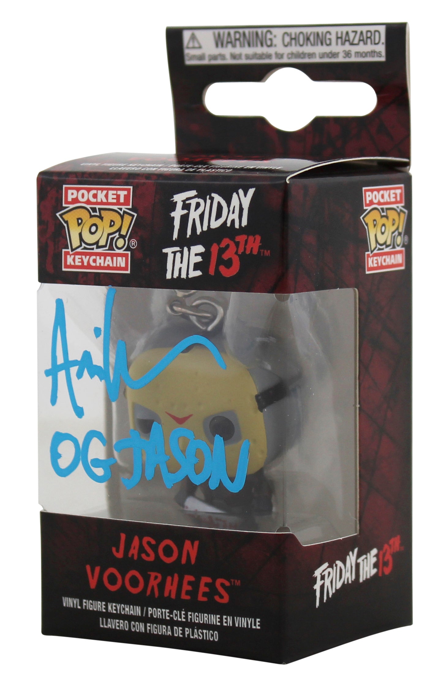 Ari Lehman "OG Jason" Signed Keychain Funko Pop Vinyl Figure w Blue Sig BAS Wit