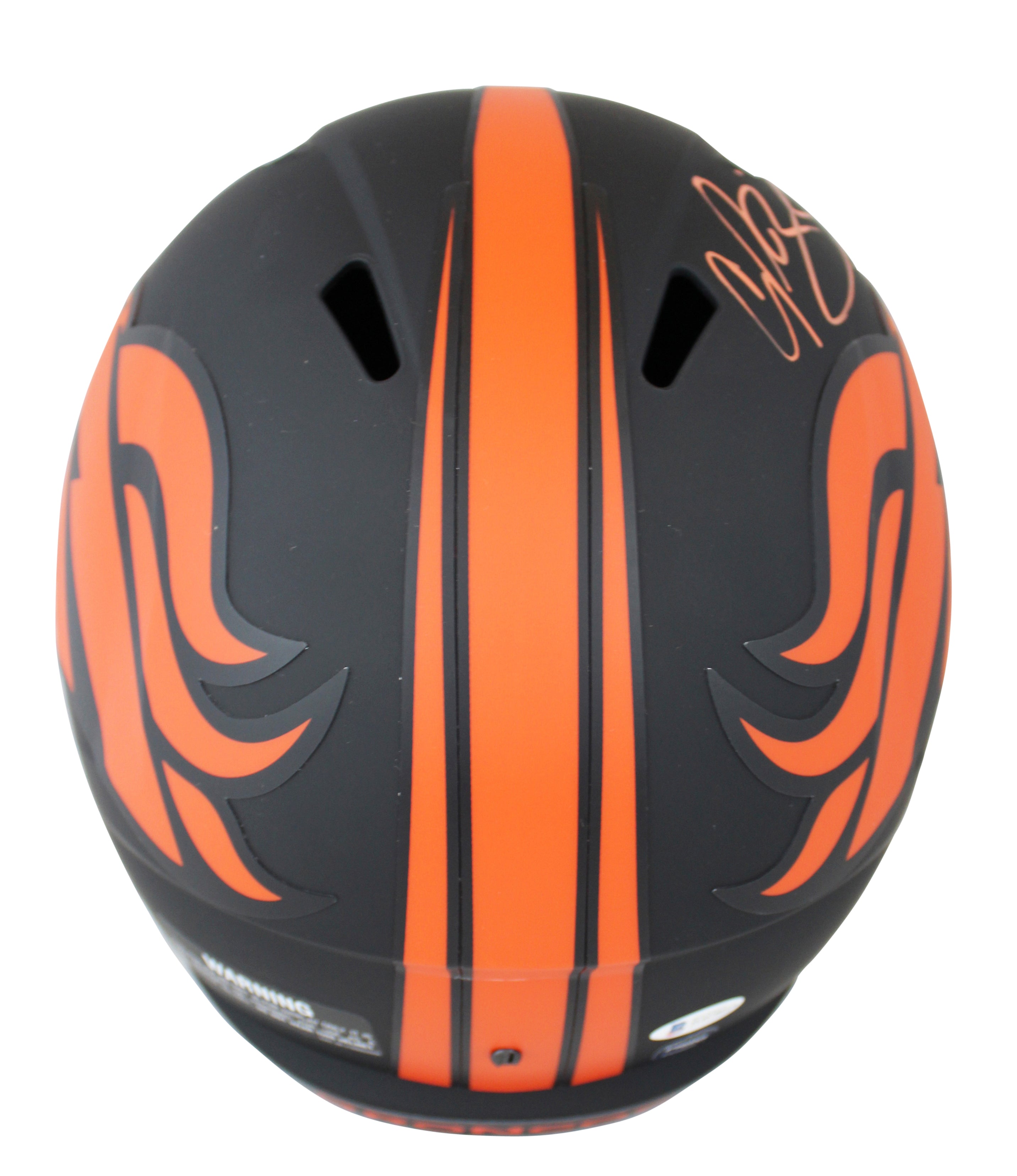 Broncos Champ Bailey Signed Eclipse Full Size Speed Rep Helmet BAS Witnessed